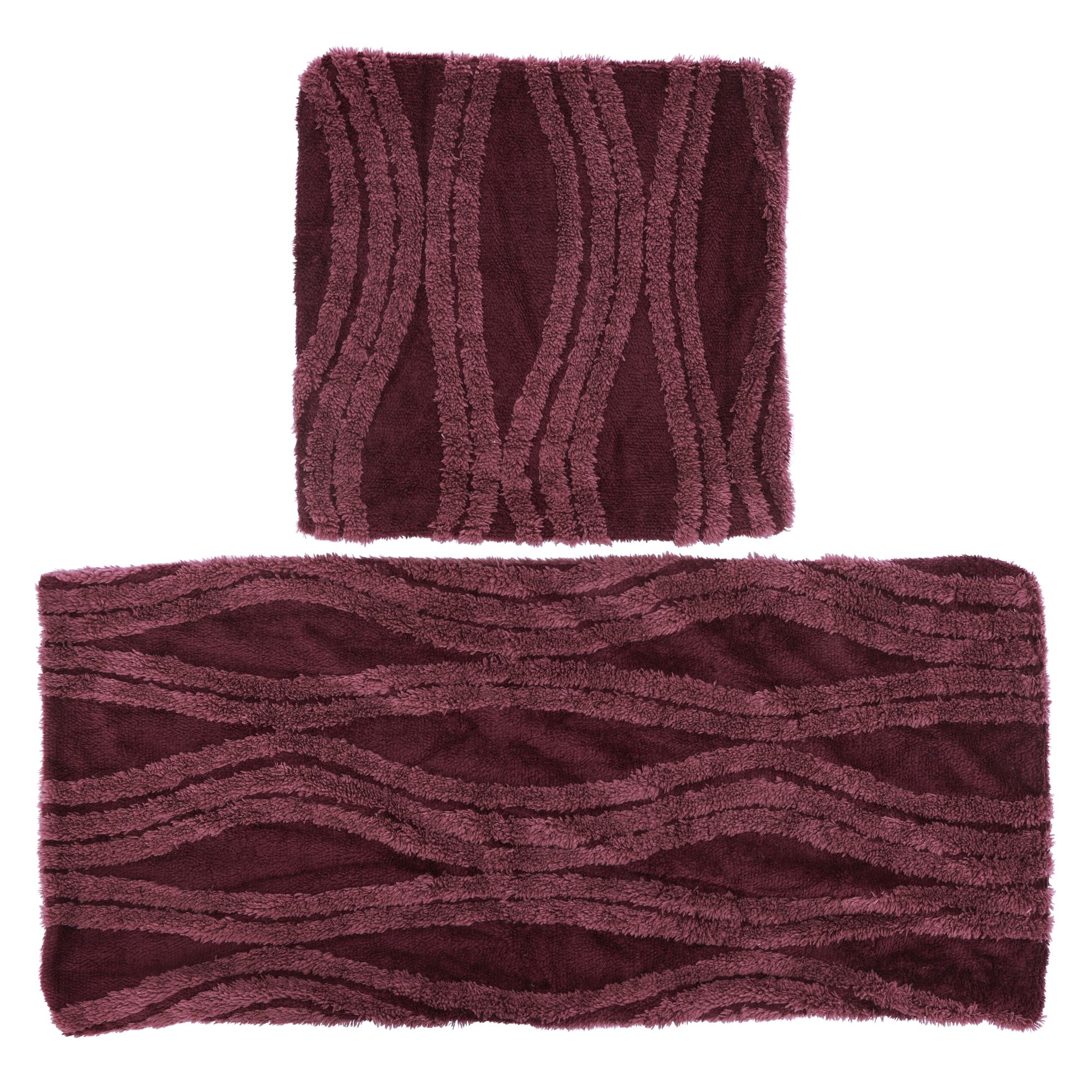 BADIZIO Classic 2 Kissenbezüge Welle Hoch-/Tief-Jacquard 40x40cm & 40x80cm