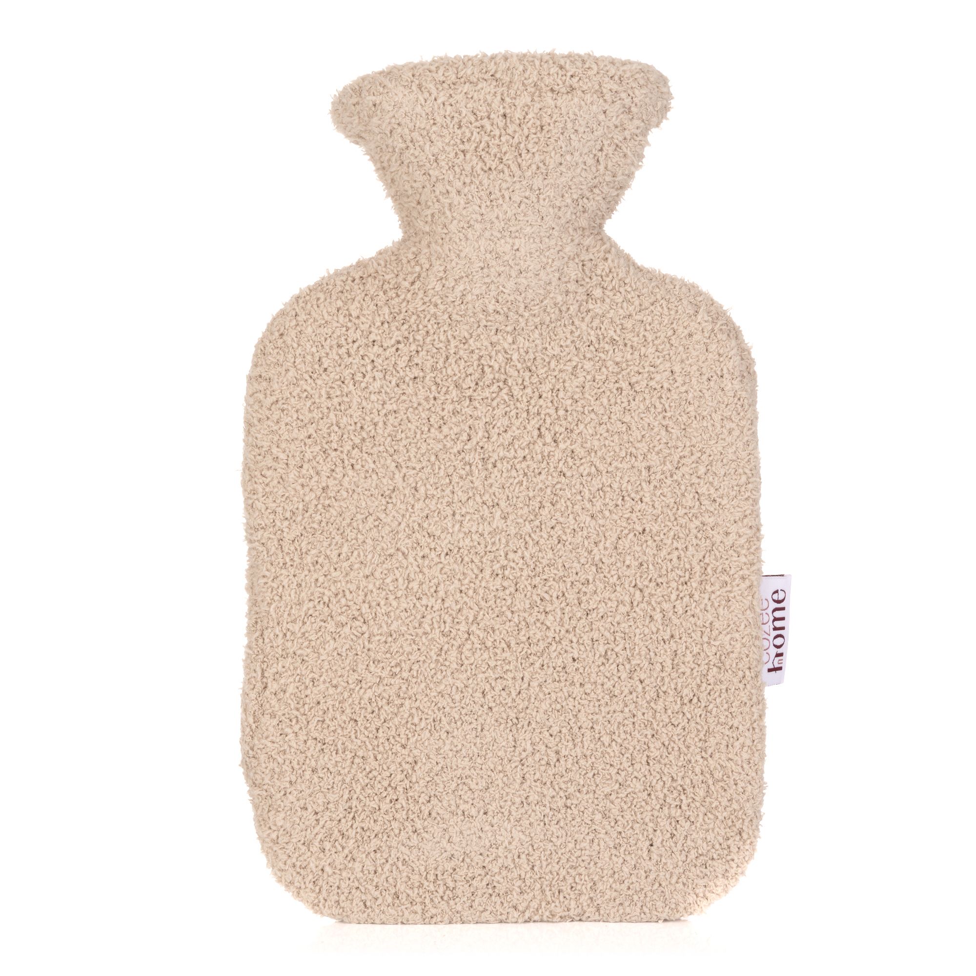 COZEE HOME Wärmflasche uni Jacquard MF Fluffy Bouclé 1,5L , 30cm