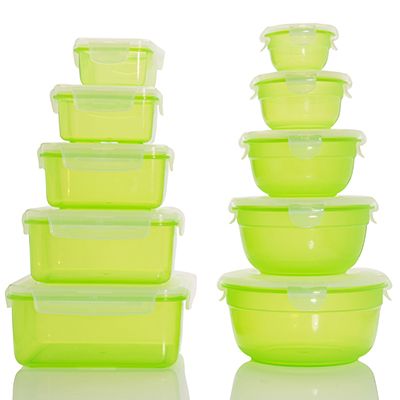 B-Ware LocknLock 10 Frischhaltedosen nestbar rund & eckig