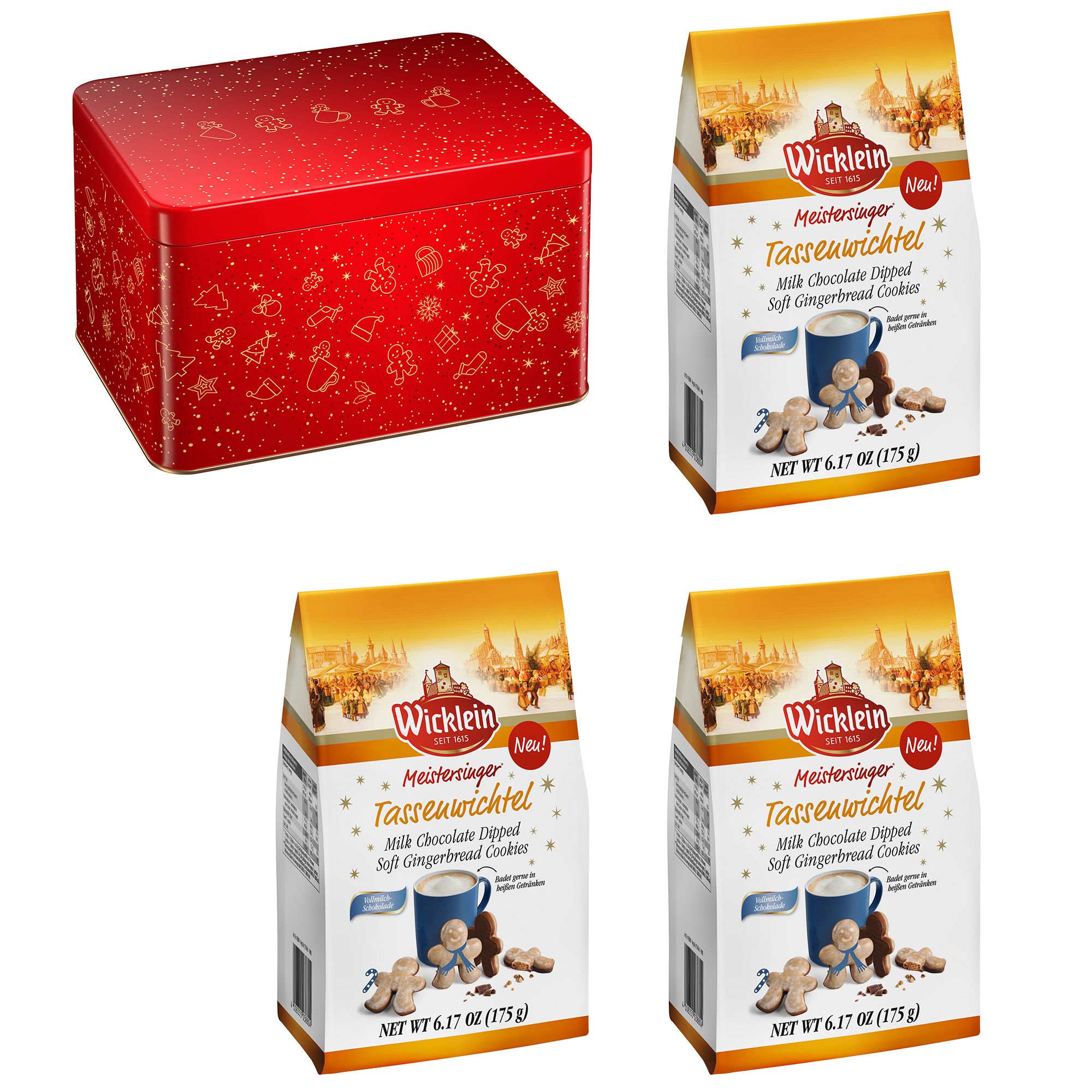  WICKLEIN Tassenwichtel mit Geschenkdose exklusiv bei QVC Inhalt 925 g