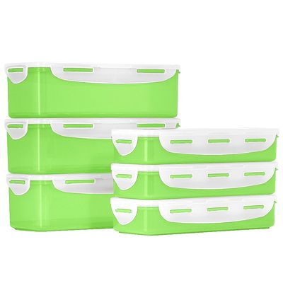 LocknLock 6 Frischhaltedosen stapelbar 700ml-1,6L Gesamtvolumen 6,9L