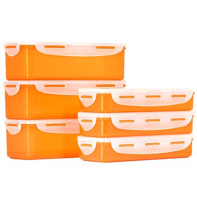 LocknLock 6 Frischhaltedosen stapelbar 700ml-1,6L Gesamtvolumen 6,9L