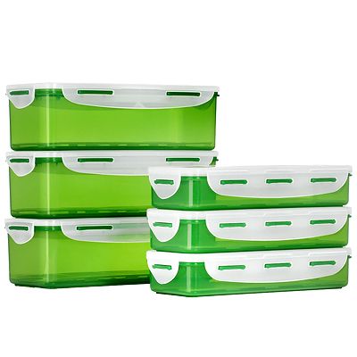 LocknLock 6 Frischhaltedosen stapelbar 700ml-1,6L Gesamtvolumen 6,9L