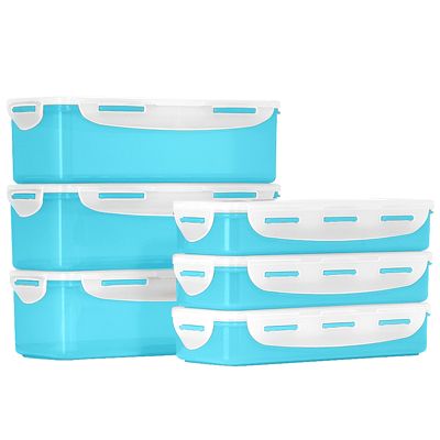 LocknLock 6 Frischhaltedosen stapelbar 700ml-1,6L Gesamtvolumen 6,9L