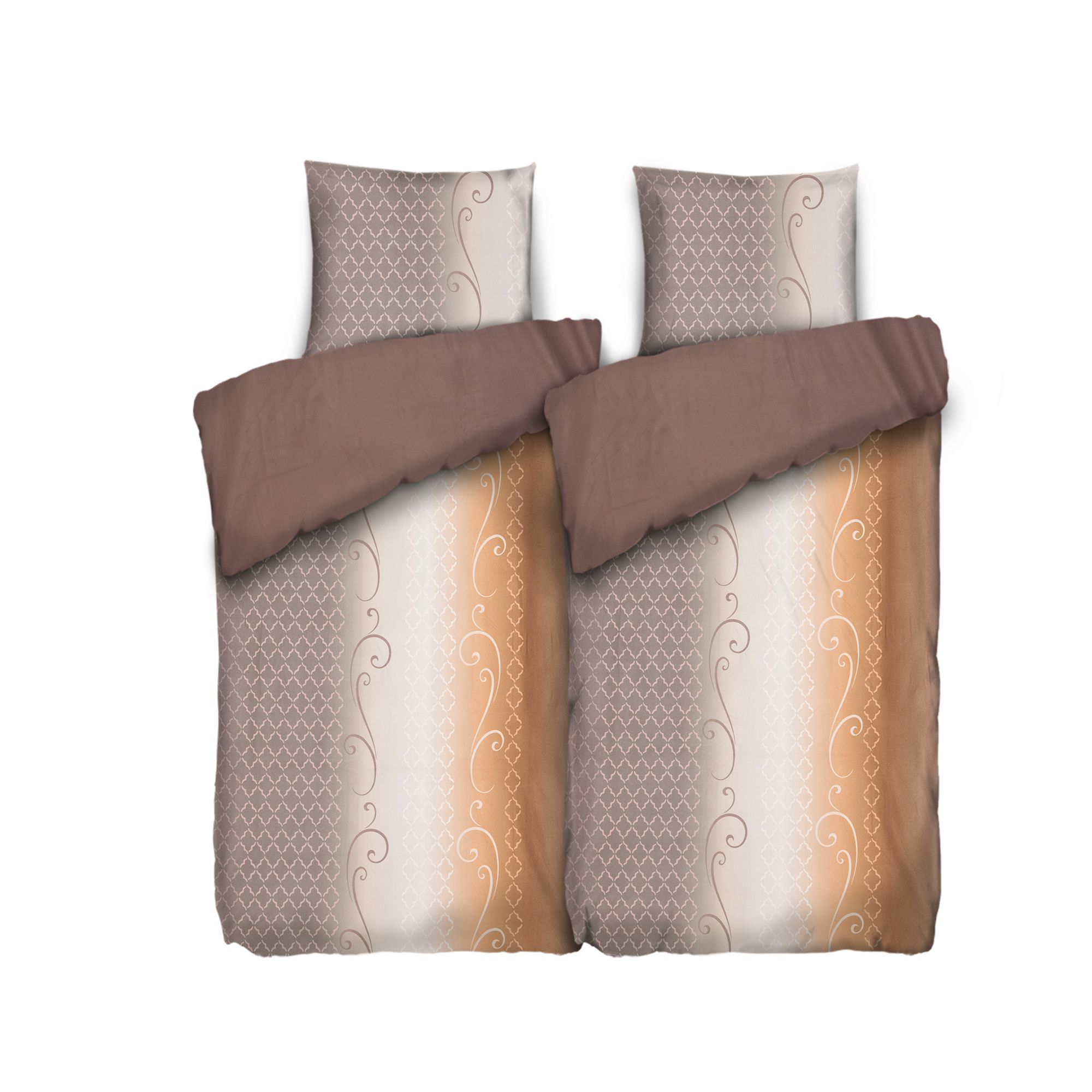 WINTERENGEL Premium Wendebettwäsche Farbverlauf Mikrofaser Flanell Doppelbett, 4tlg.