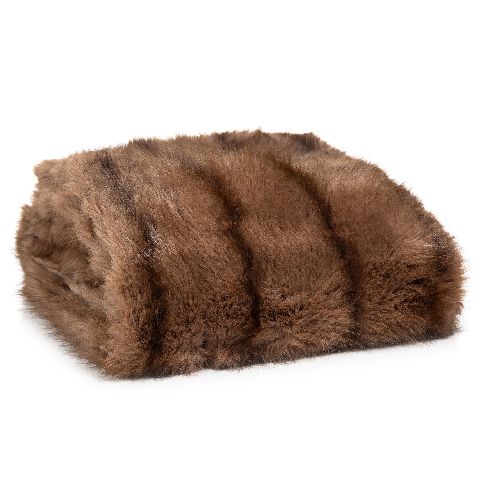 MONT CHALET Premium-Plaid Streifen-Webpelz Mikrofaser-Rückseite waschbar, 150x200cm