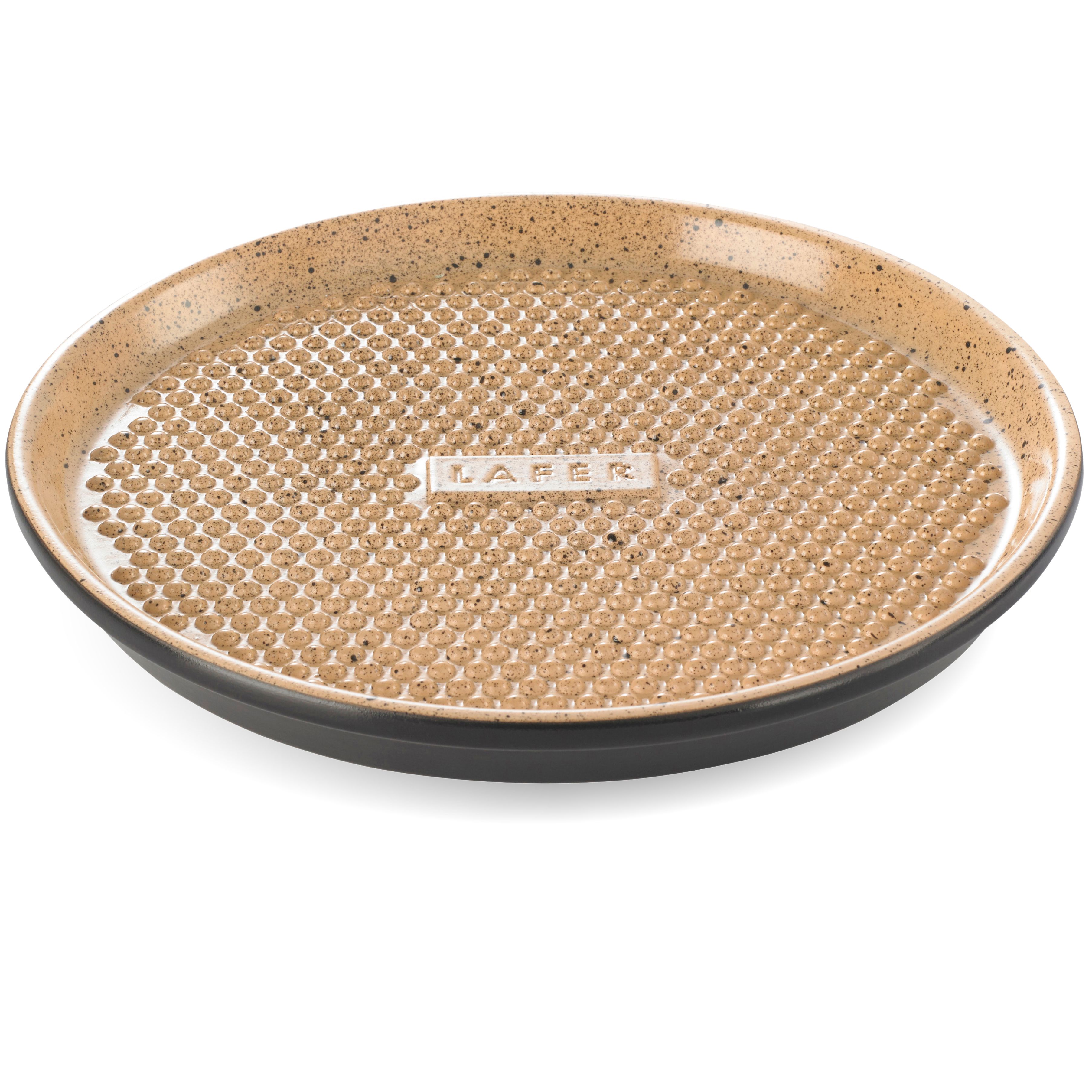 RÖMERTOPF BBQ- Plancha mit Grillnoppen feuerfester Ton rund, naturton