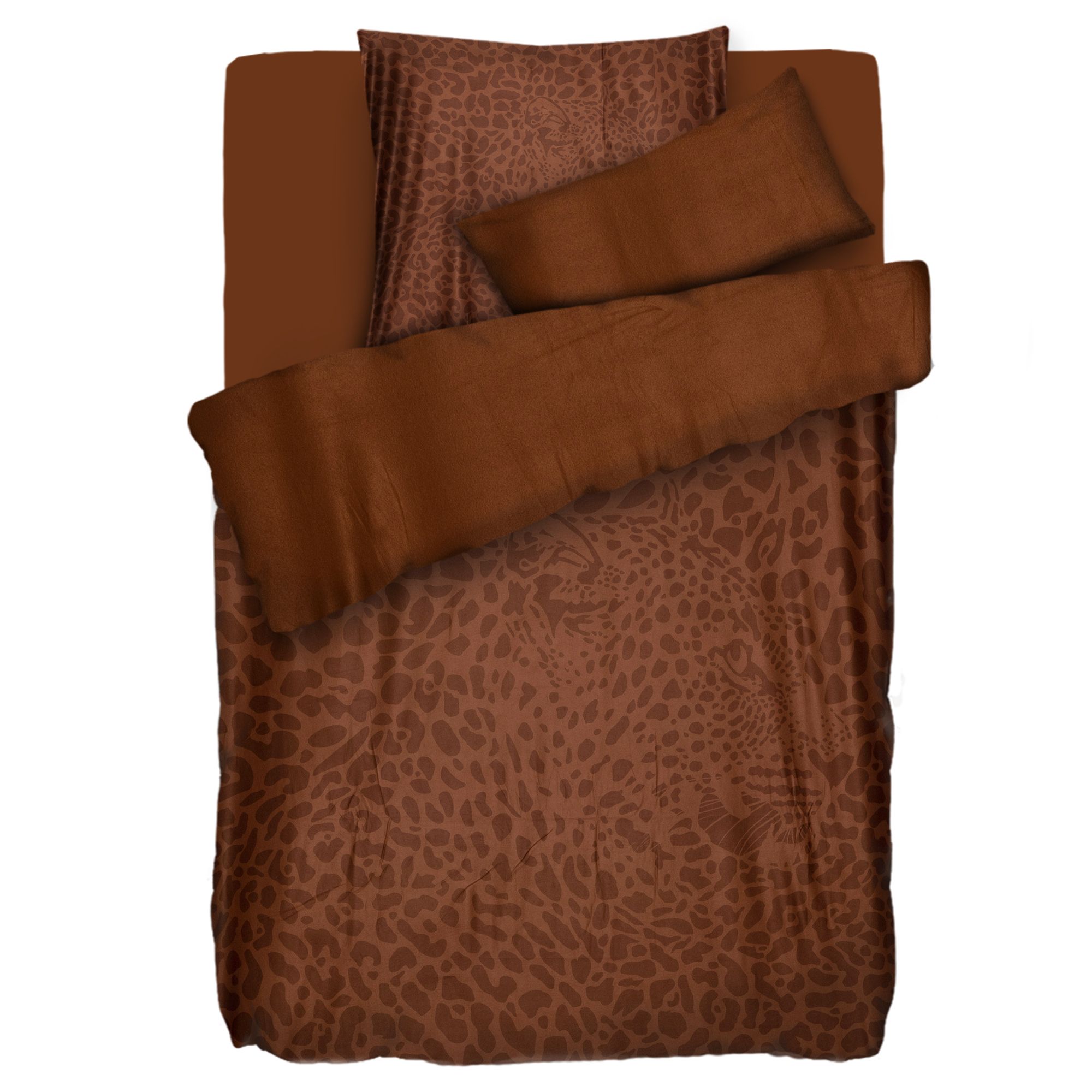 WINTERENGEL Wendebettwäsche versteckter Leo Mikrofaser Flanell Einzelbett, 4tlg.