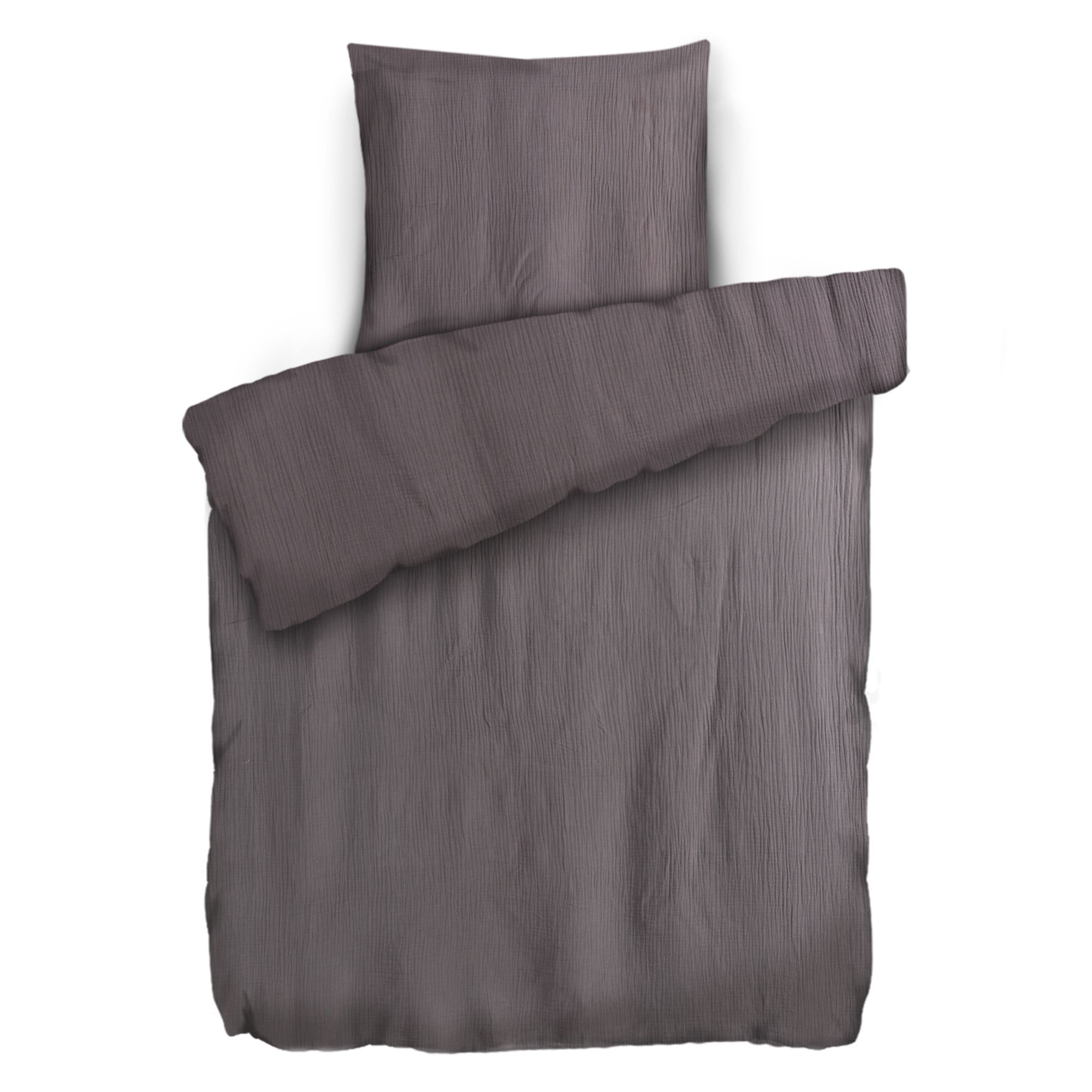 NACHTIGALL Bettwäsche uni Baumwoll Musselin Einzelbett, 2tlg.