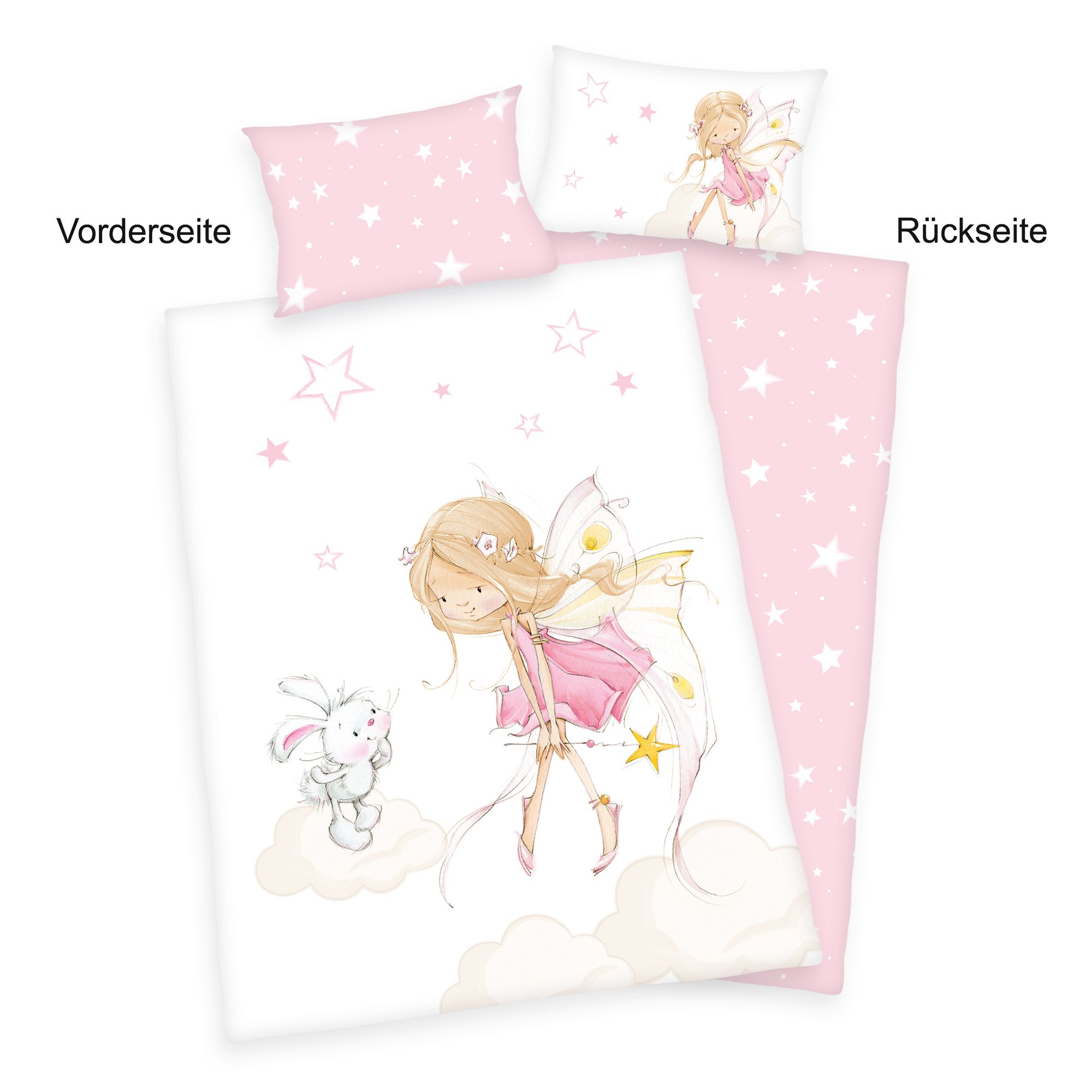 Young Collection Wendebettwäsche kleine Fee Baumwoll Renforcé Einzelbett, 2tlg.