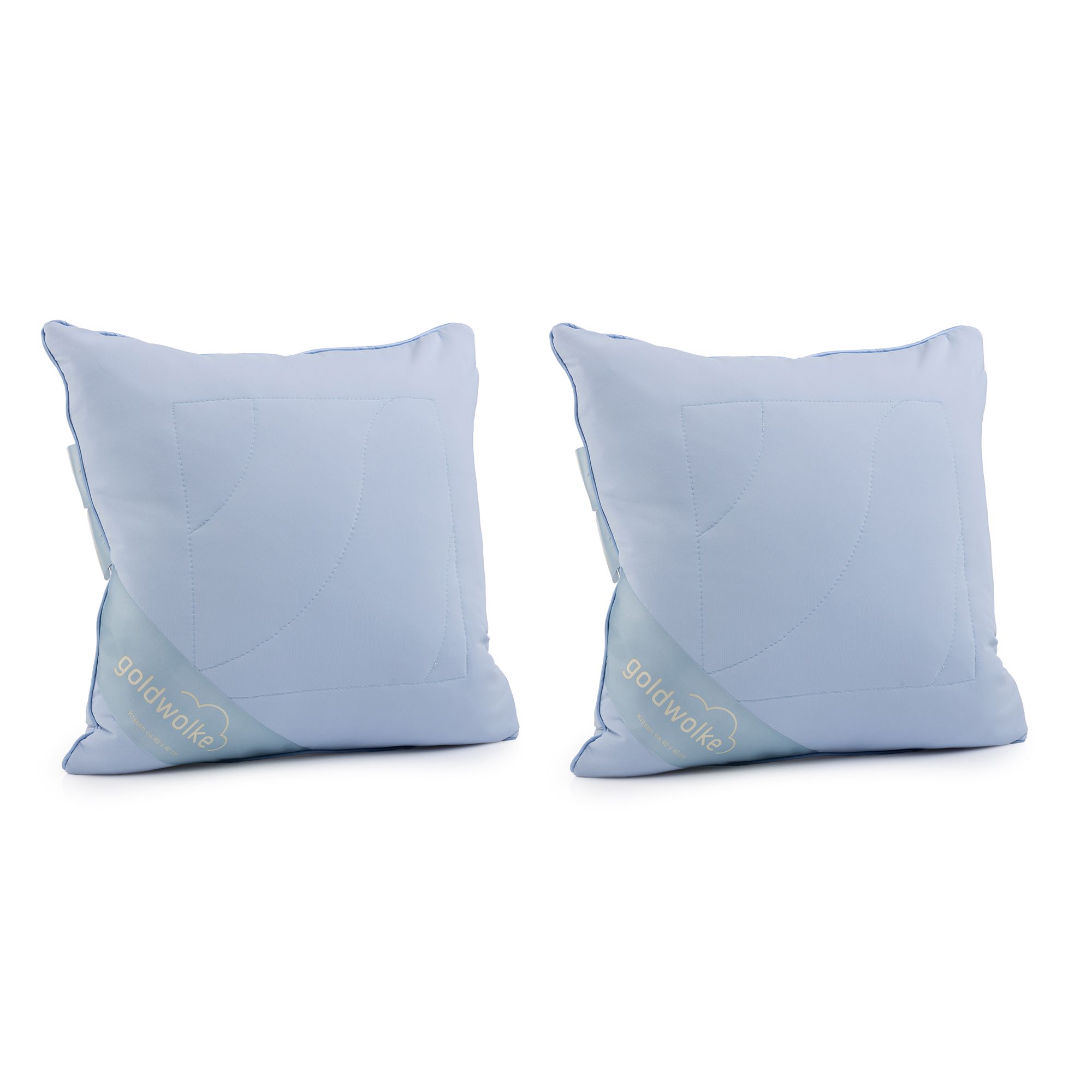 GOLDWOLKE 2 Kissenhüllen kühlende Faser f.Allergiker geeignet