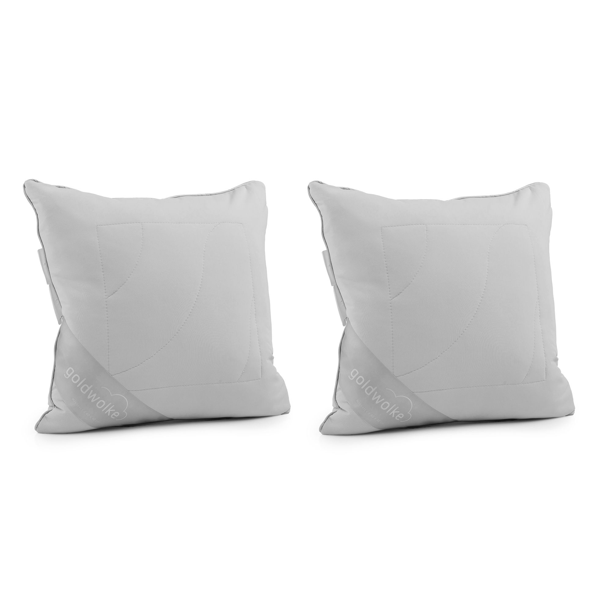 GOLDWOLKE 2 Kissenhüllen kühlende Faser f.Allergiker geeignet