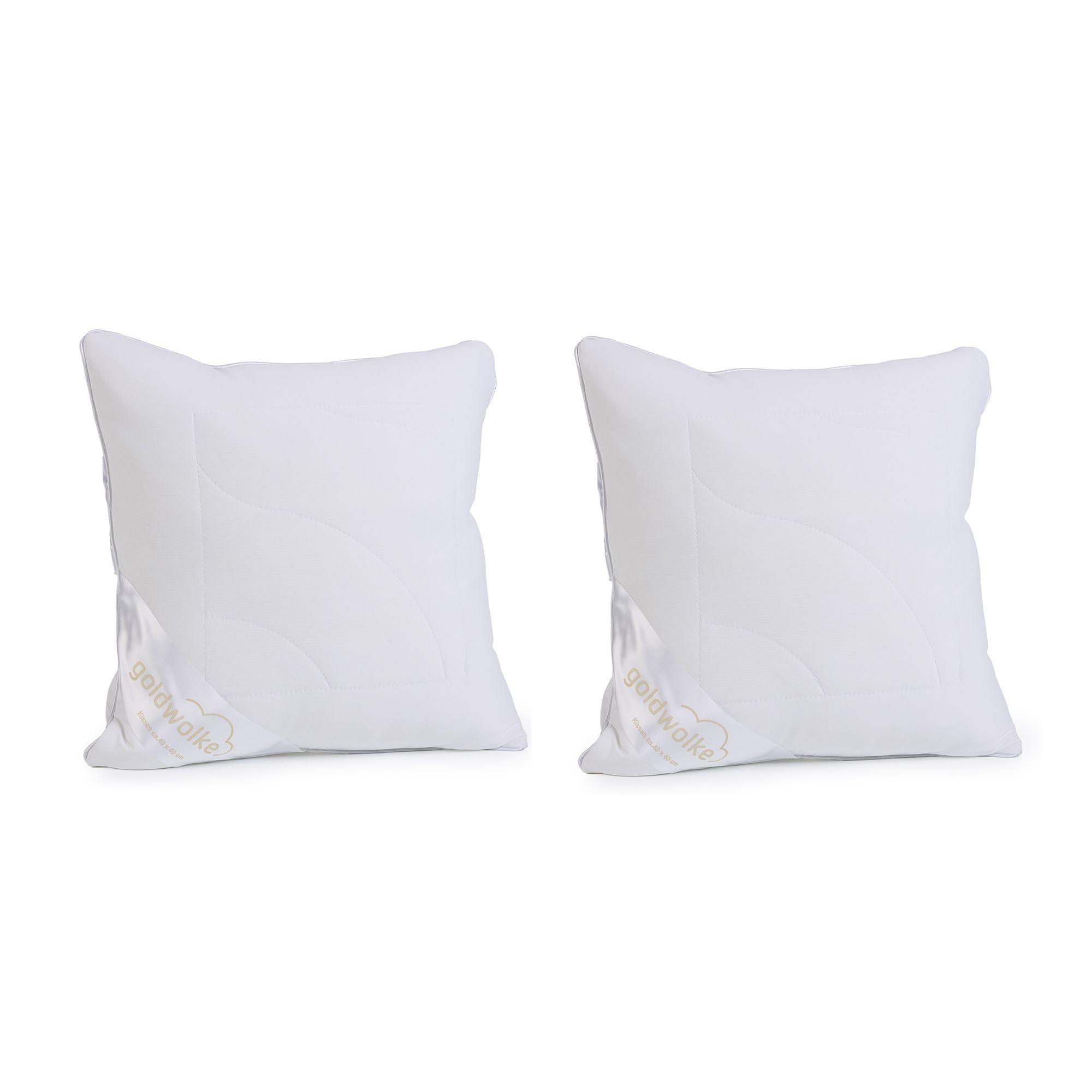 GOLDWOLKE 2 Kissenhüllen kühlende Faser f.Allergiker geeignet