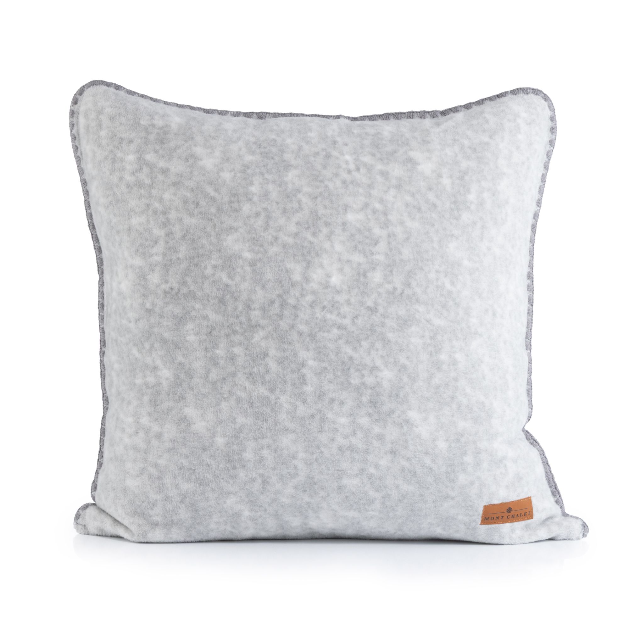 MONT CHALET 2 Kissenhüllen uni Melange Premium Flanell Kettnaht, Farbauswahl