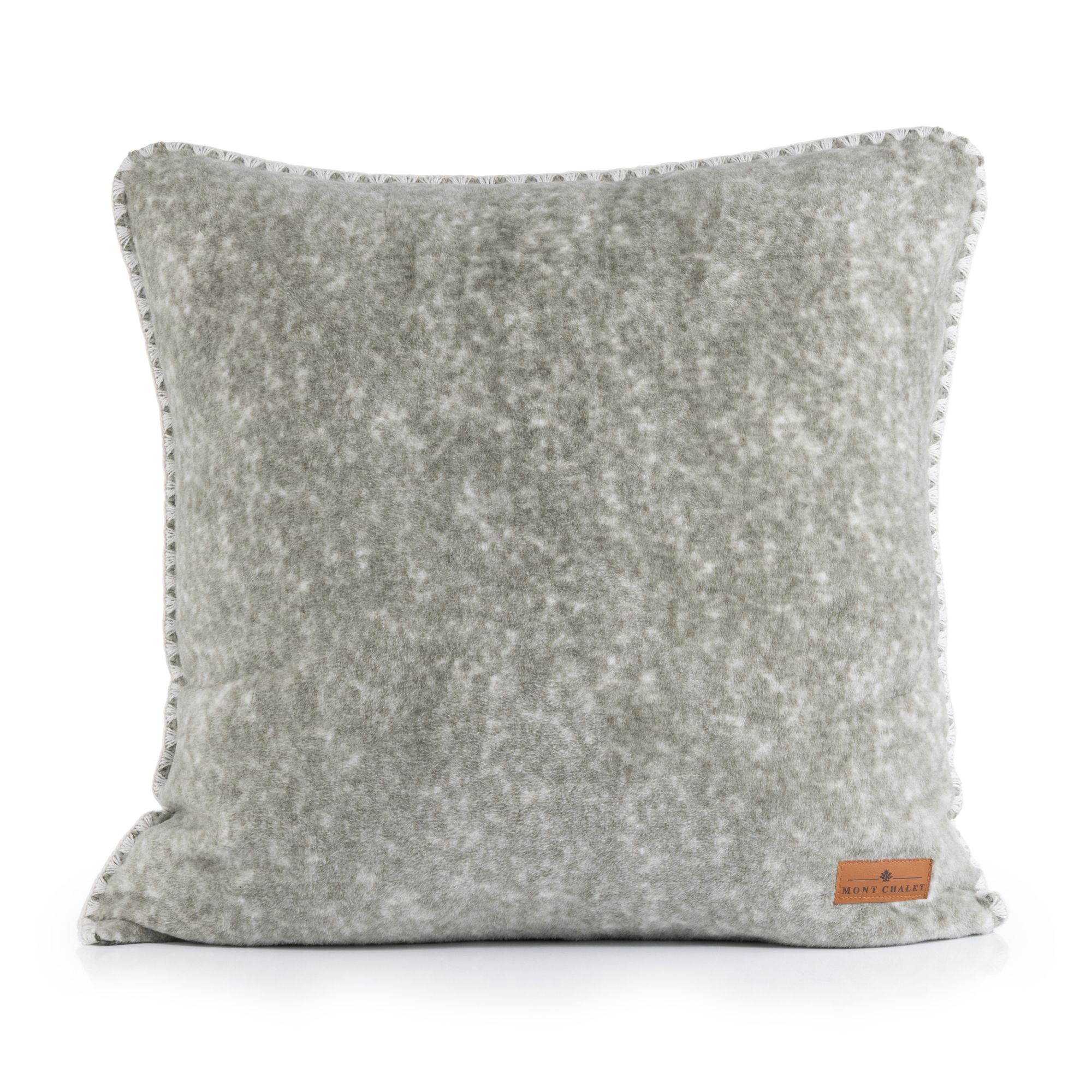 MONT CHALET 2 Kissenhüllen uni Melange Premium Flanell Kettnaht, Farbauswahl