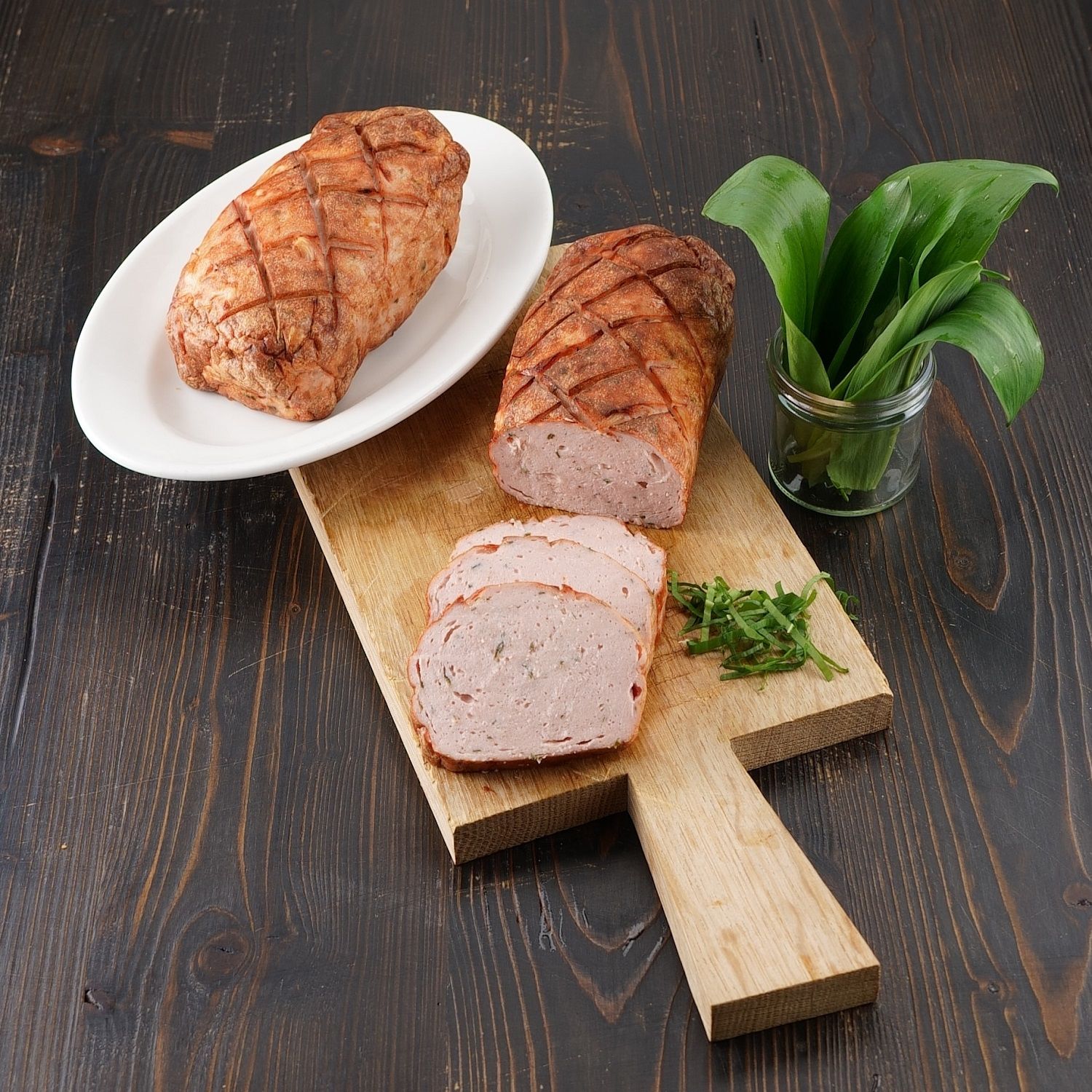 TANNENGLÜCK Bärlauchfleischkäse 2 Stück im Set einzeln verpackt Inhalt 2x450g
