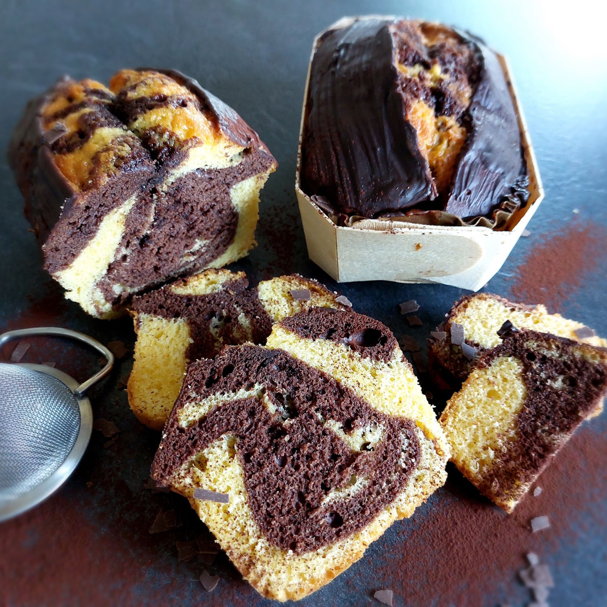 BÄCKEREI DREHER Marmorkuchen mit kakaohaltiger Glasur Inhalt 2x 520g