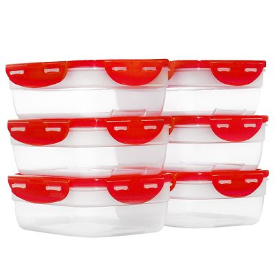 LocknLock 6 Frischhaltedosen mit Metallic-Deckel stapelbar je 1,2L Volumen