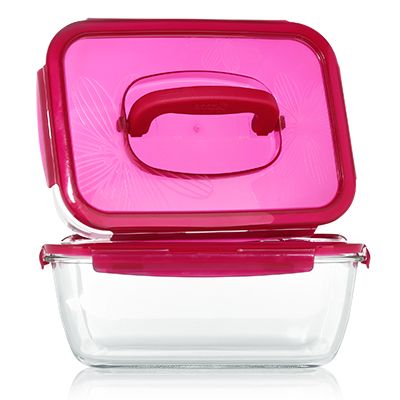 LocknLock 2 Frischhaltedosen aus Borosilikatglas mit Tragegriff je 2,9L Volumen