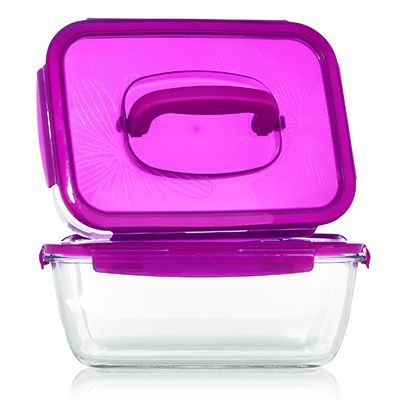 LocknLock 2 Frischhaltedosen aus Borosilikatglas mit Tragegriff je 2,9L Volumen
