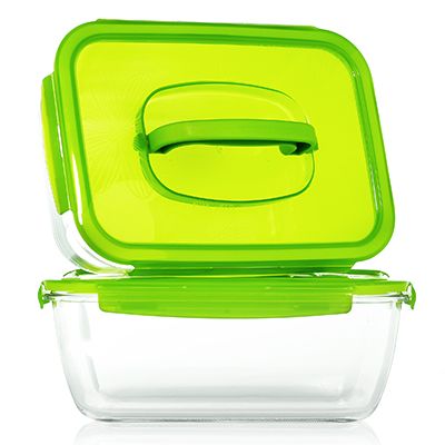 LocknLock 2 Frischhaltedosen aus Borosilikatglas mit Tragegriff je 2,9L Volumen