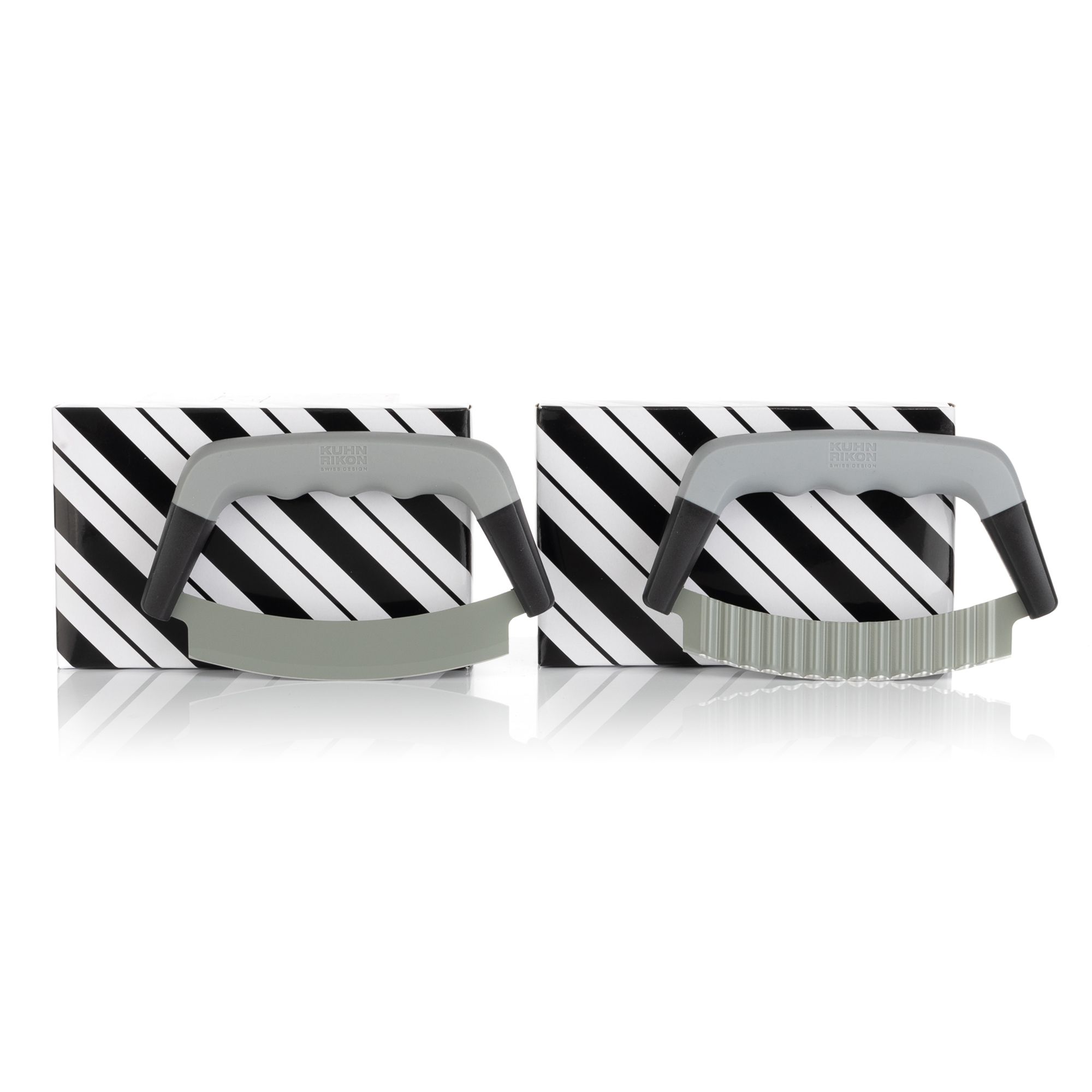 KUHN RIKON Wiegemesser-Set 1 x geriffelte Klinge 1 x gerade Klinge inklusive Geschenkbox