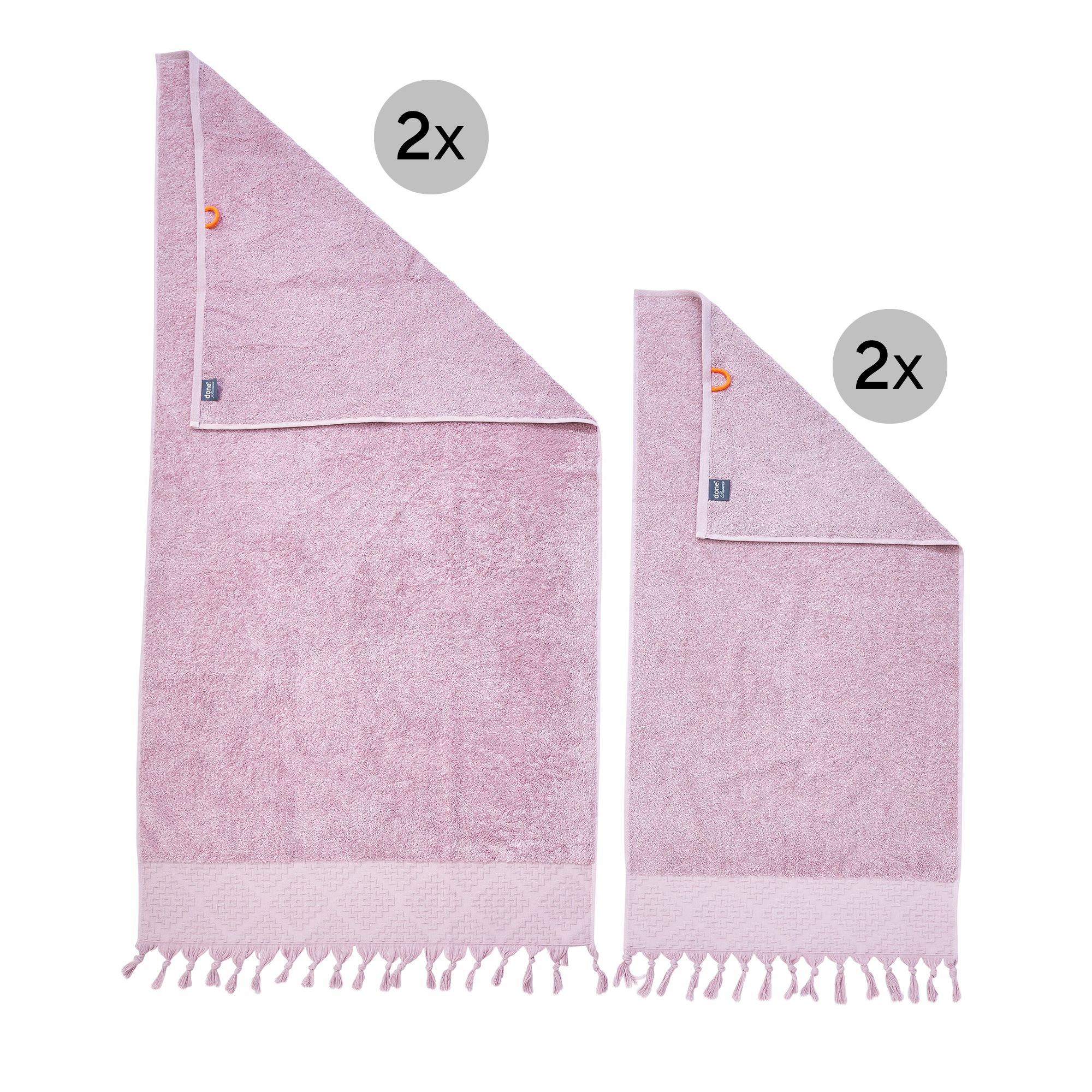 done.® 4tlg. Handtuch-Set PROVENCE BOHÈME 100% Baumwolle 50x100cm & 70x140cm