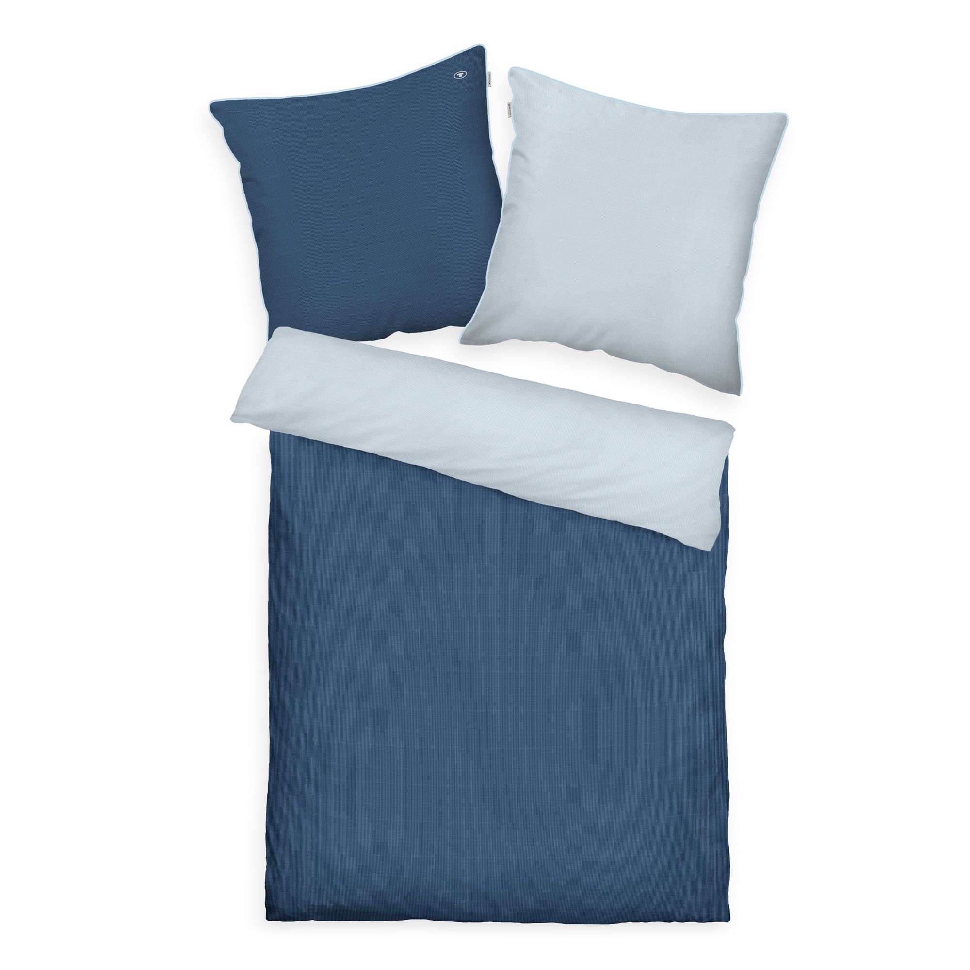 TOM TAILOR Wendebettwäsche feine Streifen Baumwoll Satin Einzelbett