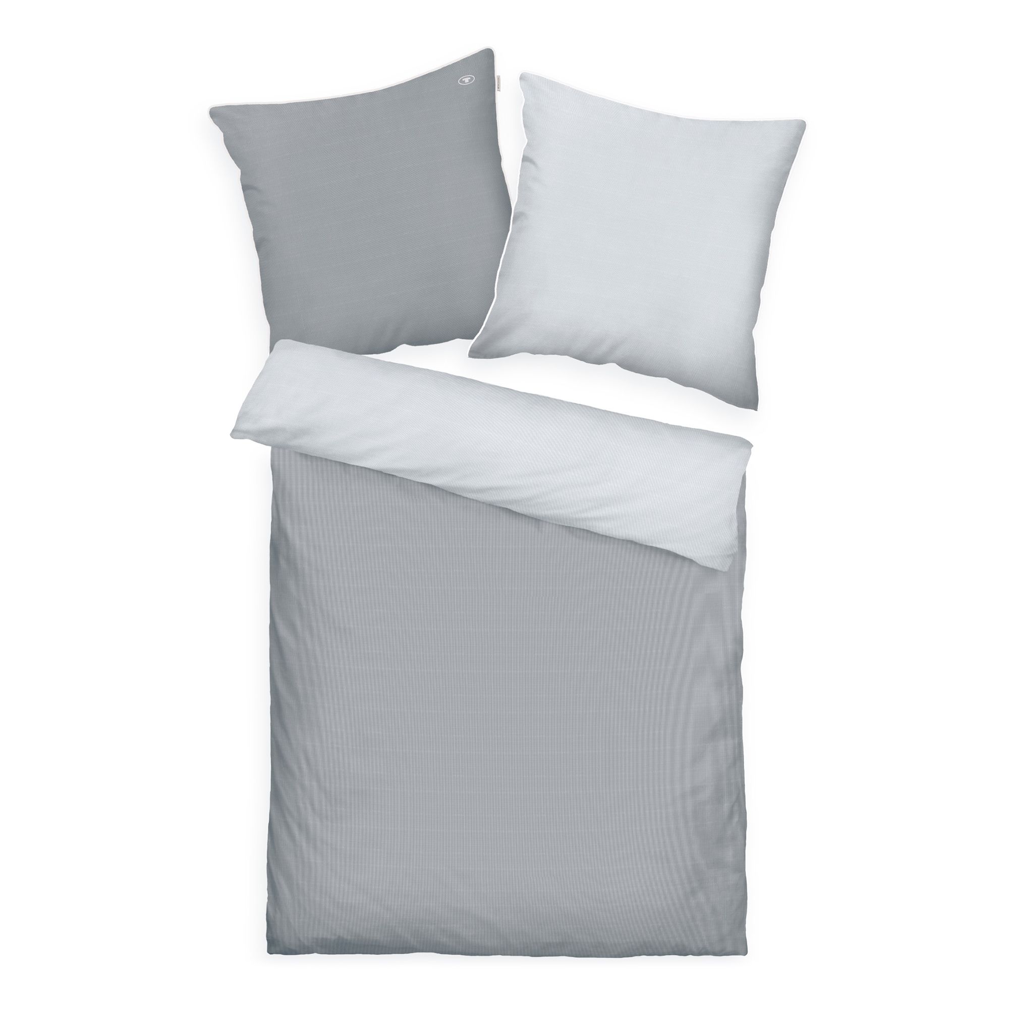 TOM TAILOR Wendebettwäsche feine Streifen Baumwoll Satin Einzelbett