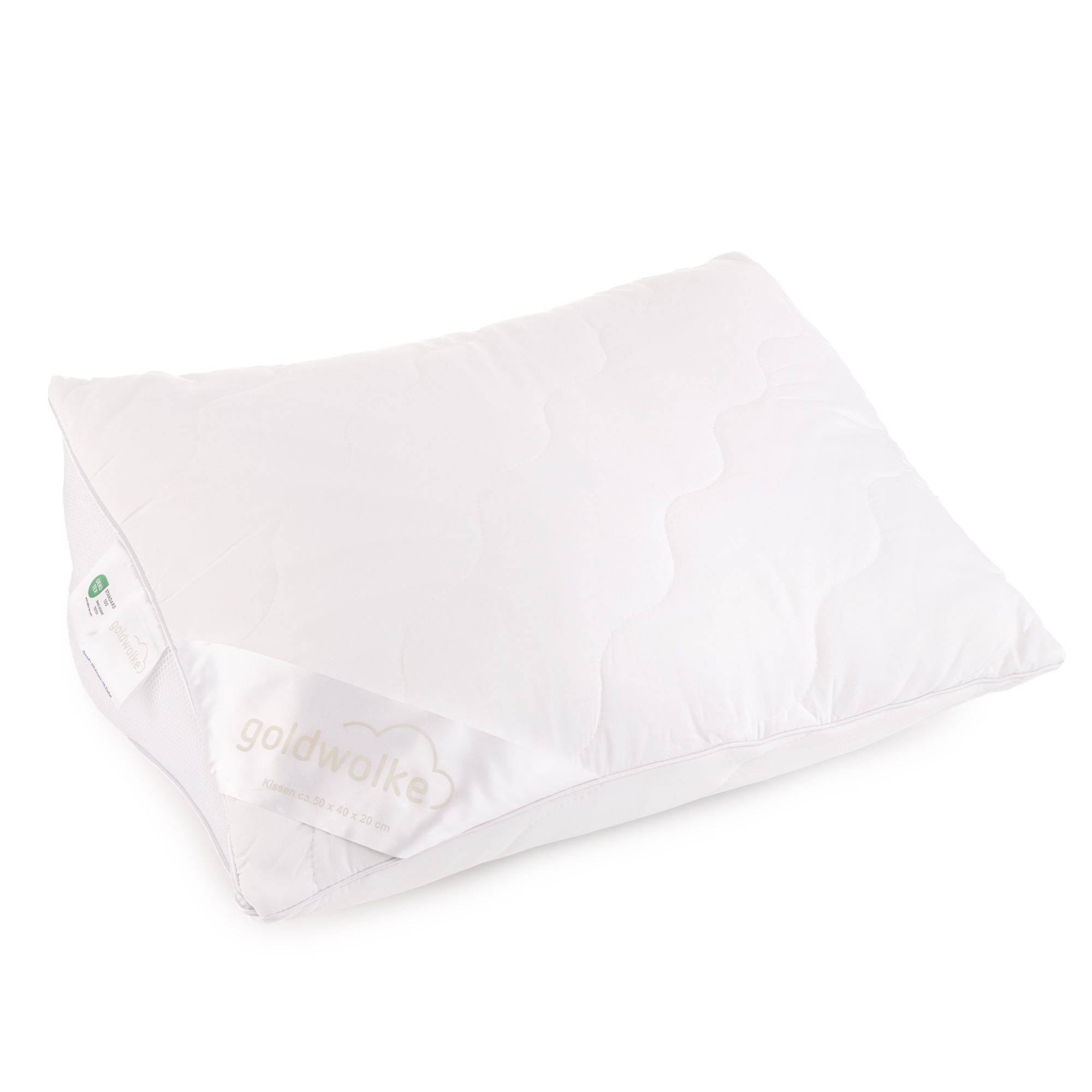 GOLDWOLKE uni Lesekissen kühlende Faser f.Allergiker geeignet ca. 50x40x20cm