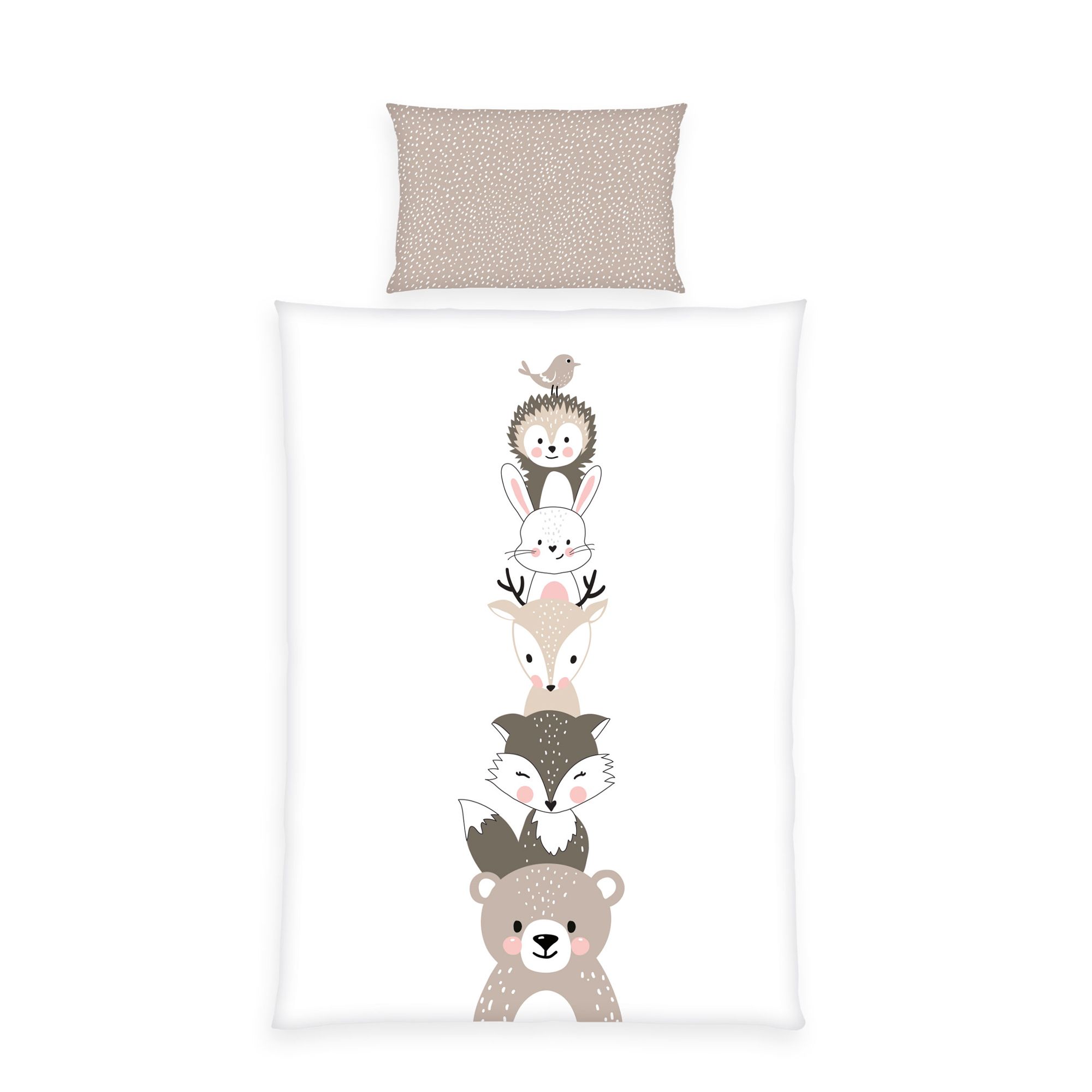 babybest® Wendebettwäsche Woodland Crew Baumwoll Renforcé Einzelbett, 2tlg.