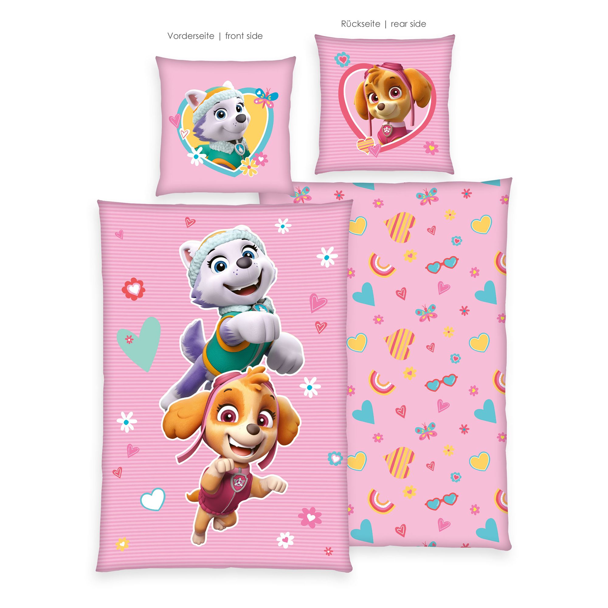 PAW PATROL™ Wendebettwäsche Glow in the Dark Baumwoll Renforcé Einzelbett, 2tlg.