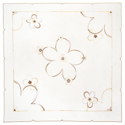 Plauener Spitze Spot Magic Mitteldecke Moderne Blumen Ca 86x86cm Qvc De