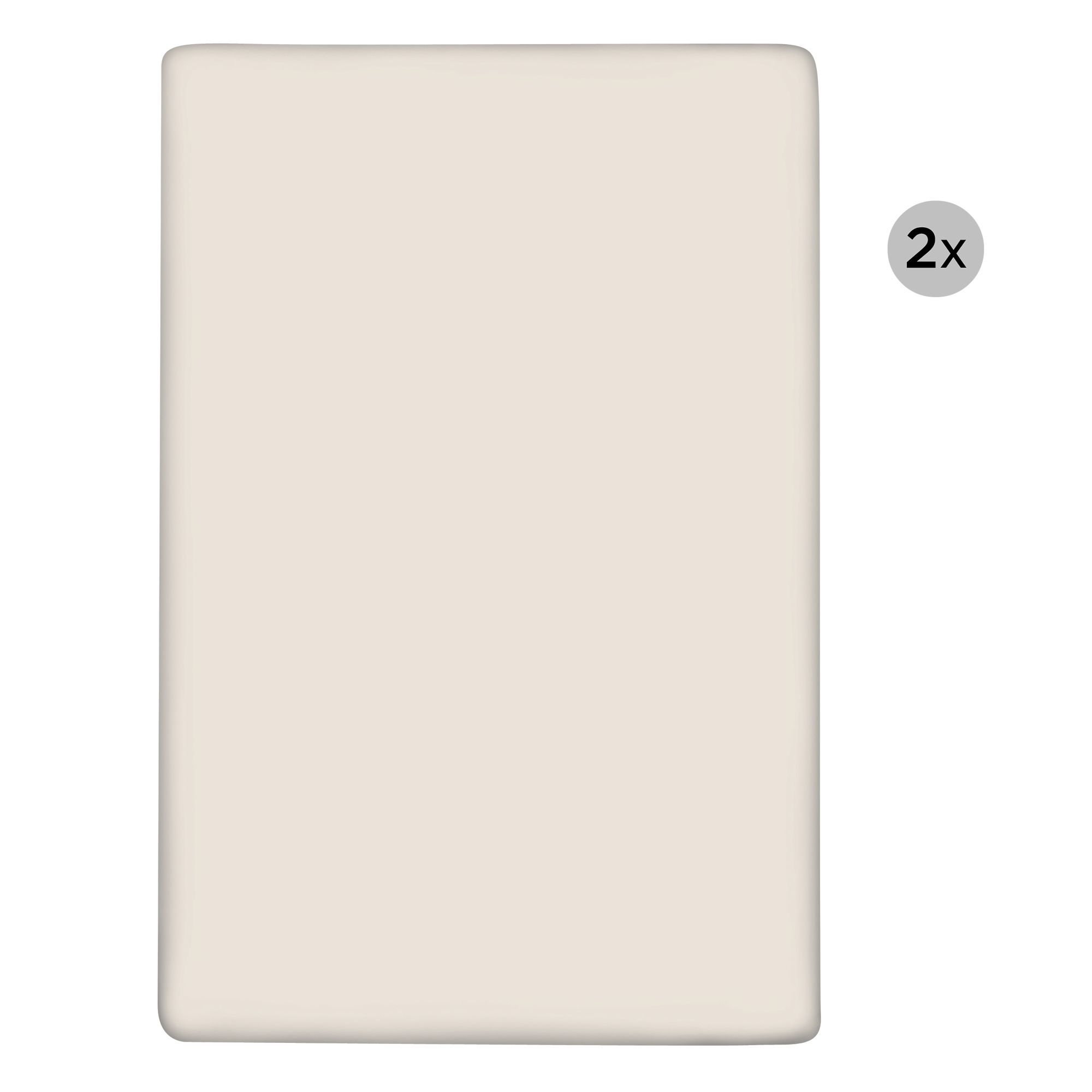 MONT CHALET 2 uni Spannbettlaken Normalgröße Mikrofaser Chinchilla ca. 100x200cm