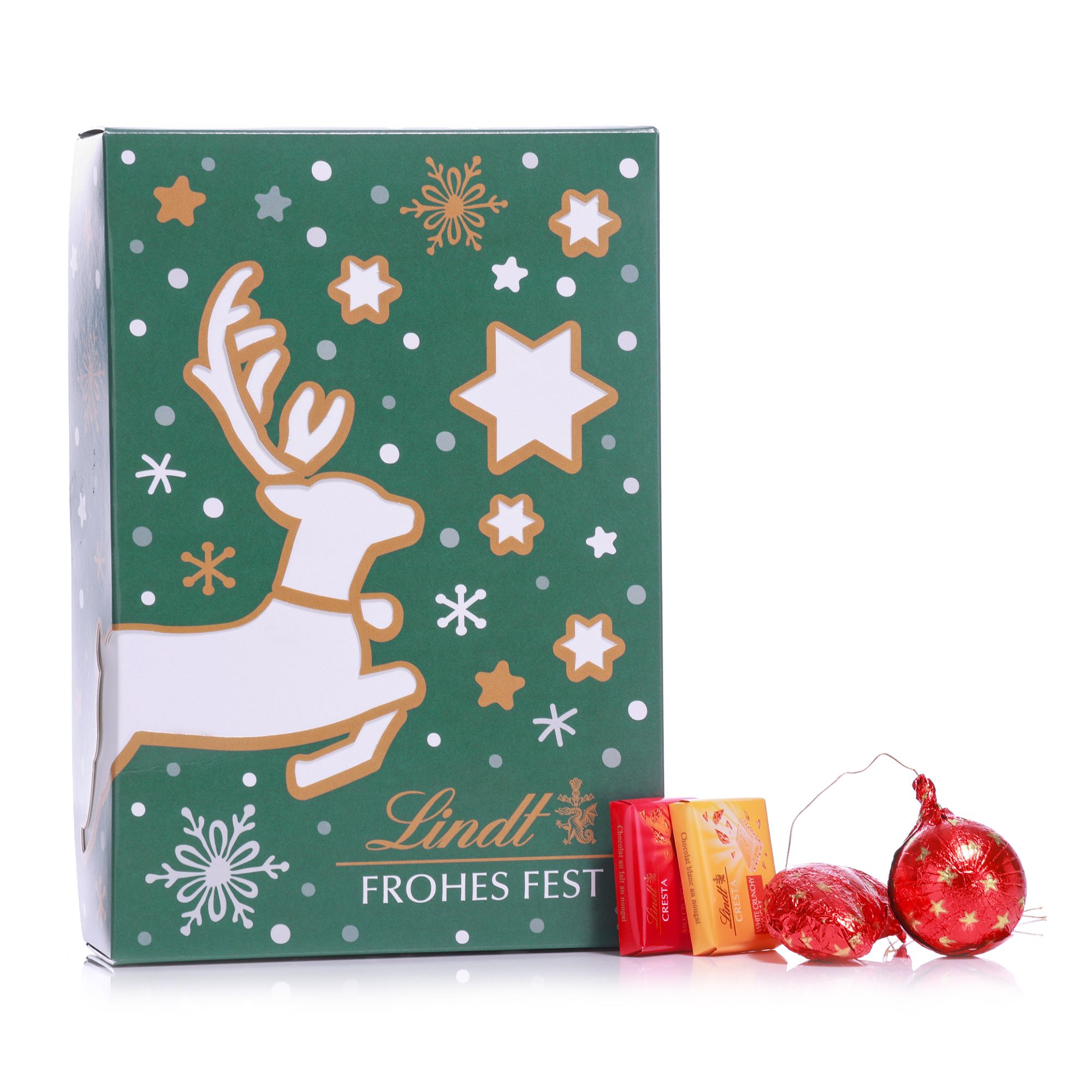 LINDT Cresta trifft Weiß 7 versch. Sorten exklusiv bei QVC Inhalt 469g, 53 Stück