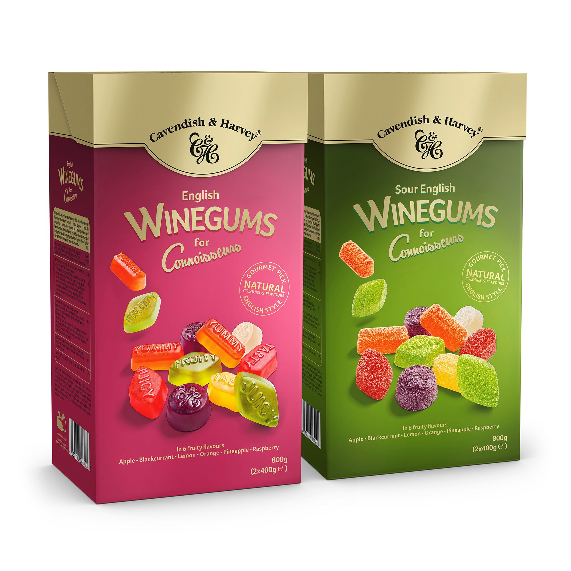 CAVENDISH & HARVEY® Weingummi Set Classic & Sour 2 versch. Sorten Inhalt 2x 800g