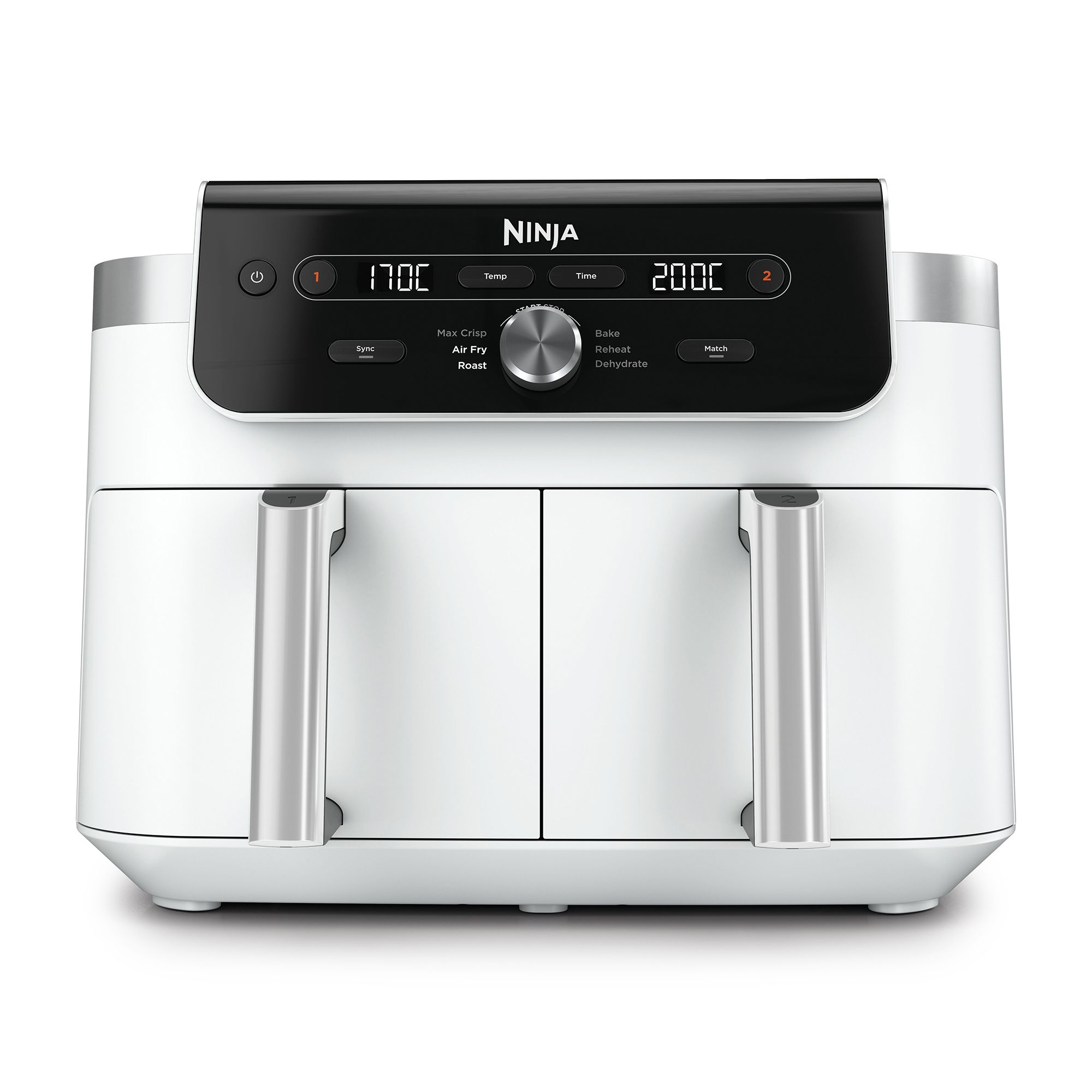 NINJA® DZ901EUWH DualZone XL Neue Generation Heißluftfritteuse 9,5L Volumen