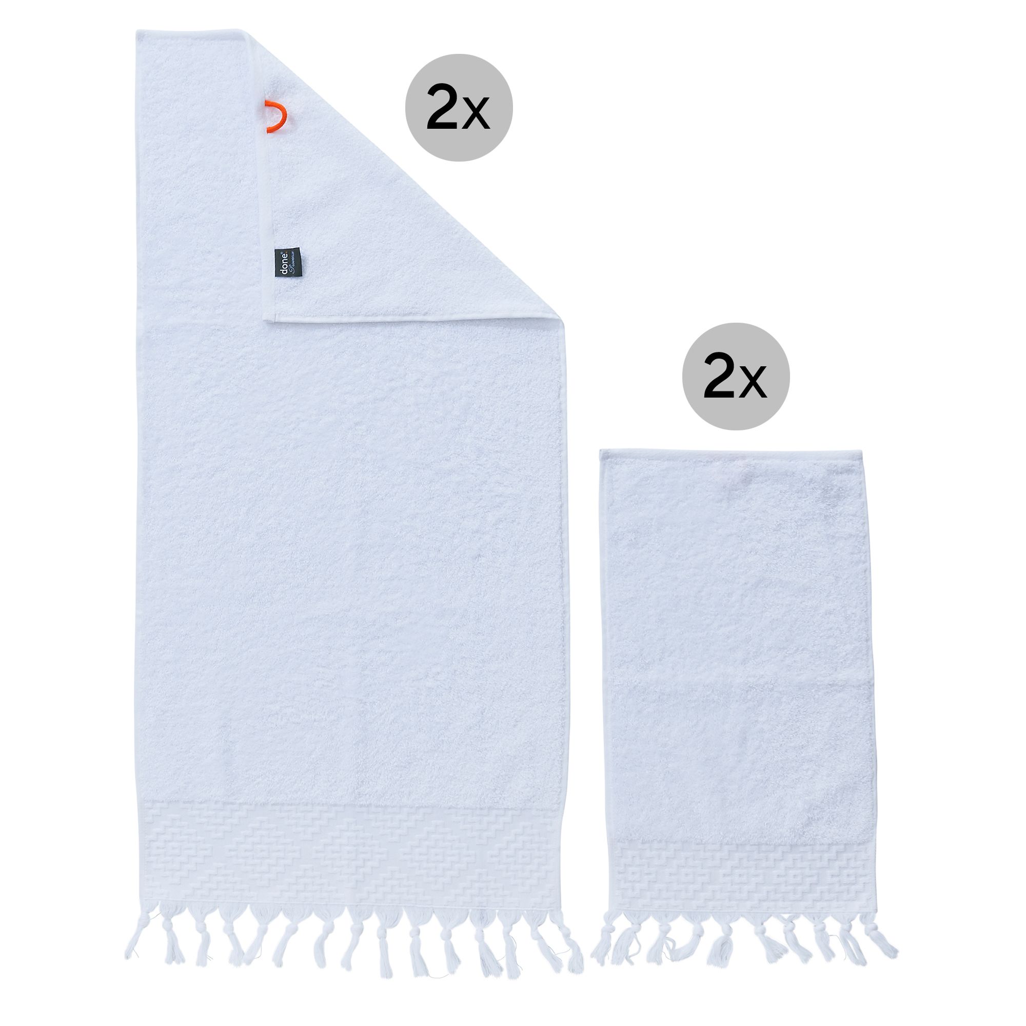 done.® 4tlg. Handtuch-Set PROVENCE BOHÈME 100% Baumwolle 30x50cm & 50x100cm