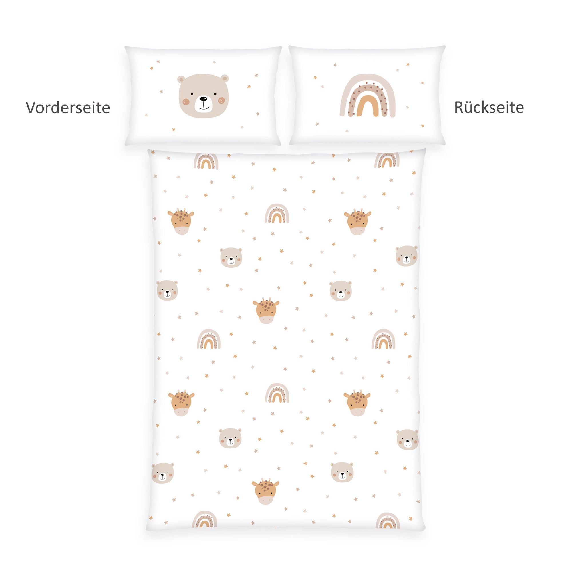 babybest® Wendebettwäsche kleiner Bär Baumwoll Flanell Einzelbett, 2tlg.