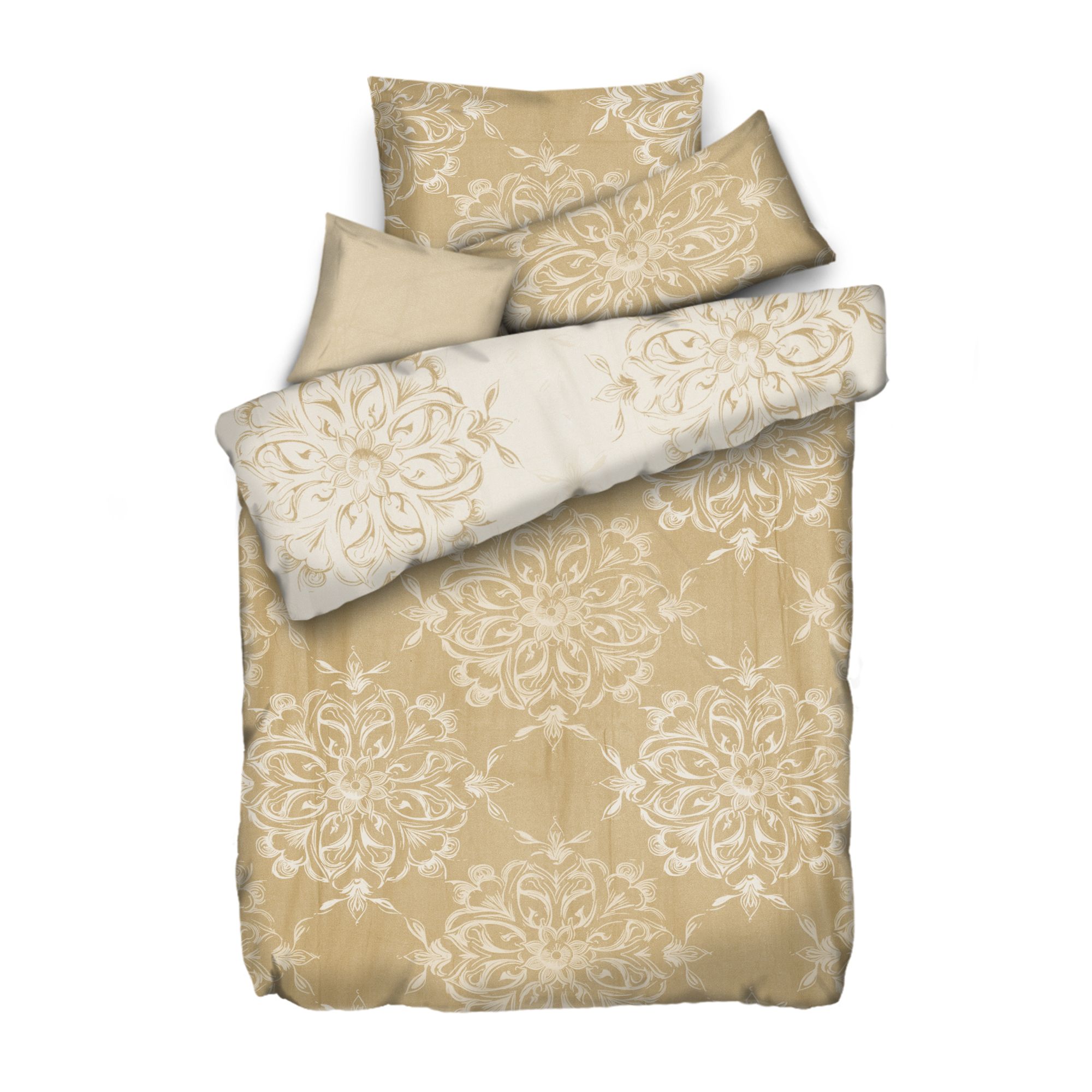 WINTERENGEL Wendebettwäsche bunte Ornamente Mikrofaser Flanell Einzelbett, 4tlg.