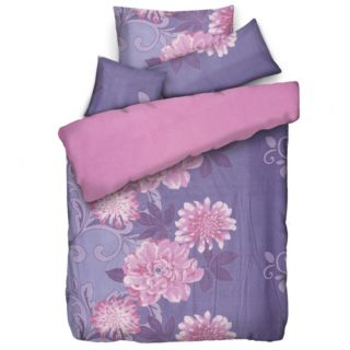 WINTERENGEL Wendebettwäsche Pfingstrosen Mikrofaser Flanell Einzelbett, 4tlg.