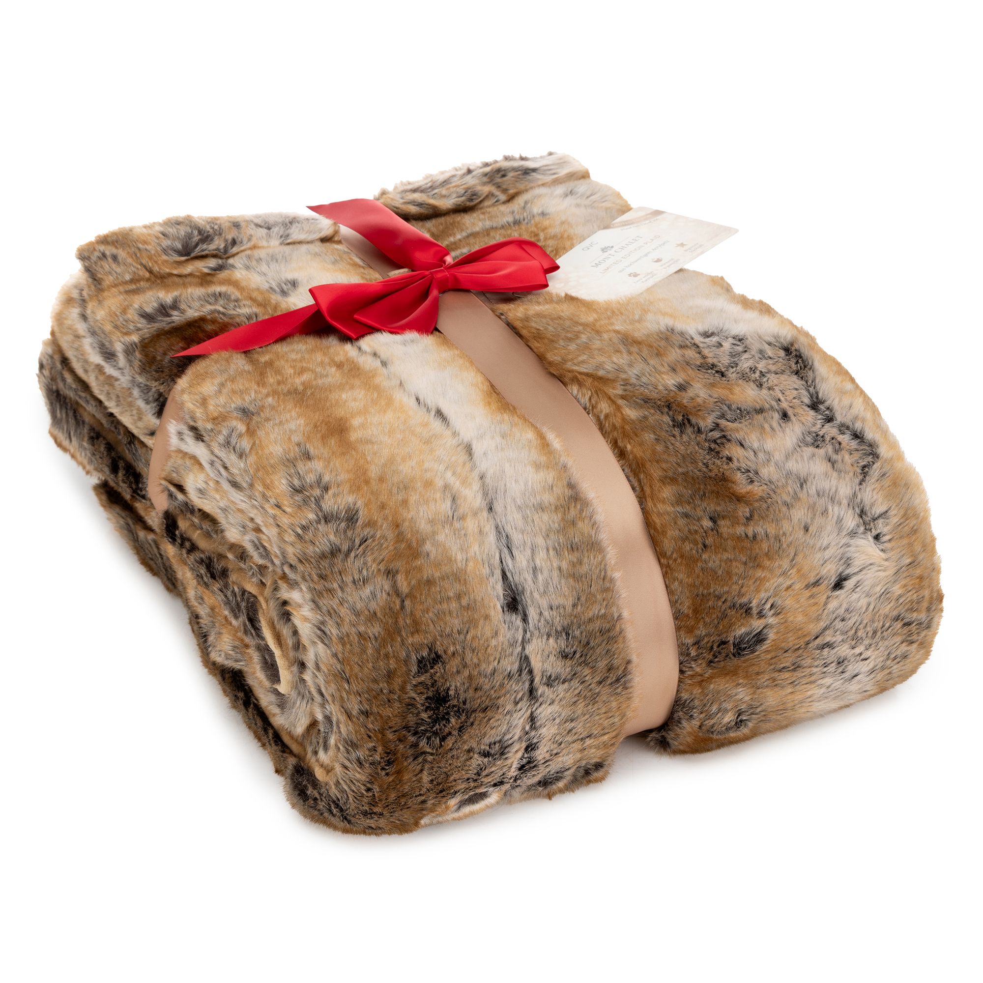 MONT CHALET Premium-Plaid Tierimitat-Webpelz Limited Edition waschbar, 150x200cm