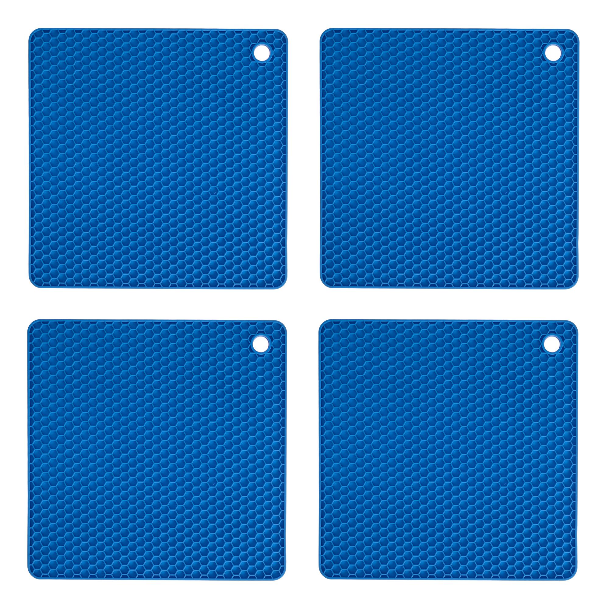 KOCHBLUME® 4 Wabenuntersetzer aus Silikon quadratisch 19x19x1cm