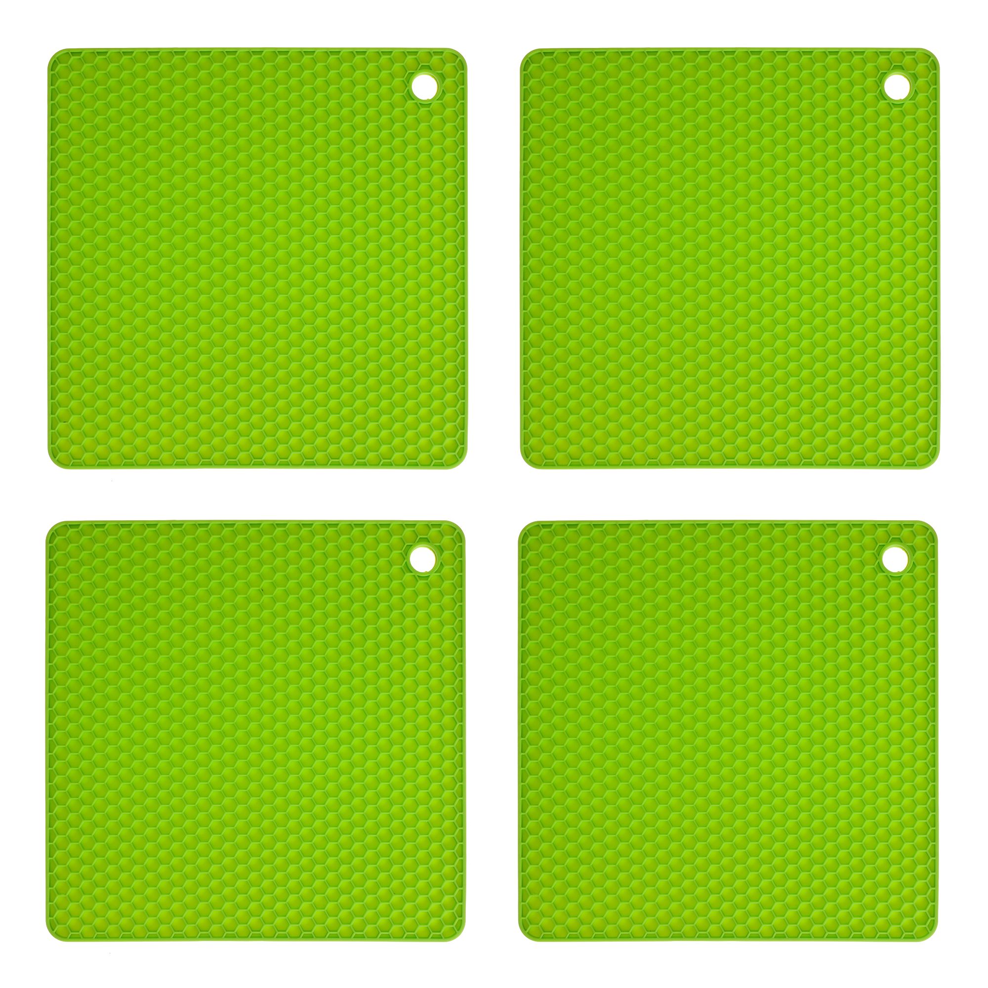 KOCHBLUME® 4 Wabenuntersetzer aus Silikon quadratisch 19x19x1cm