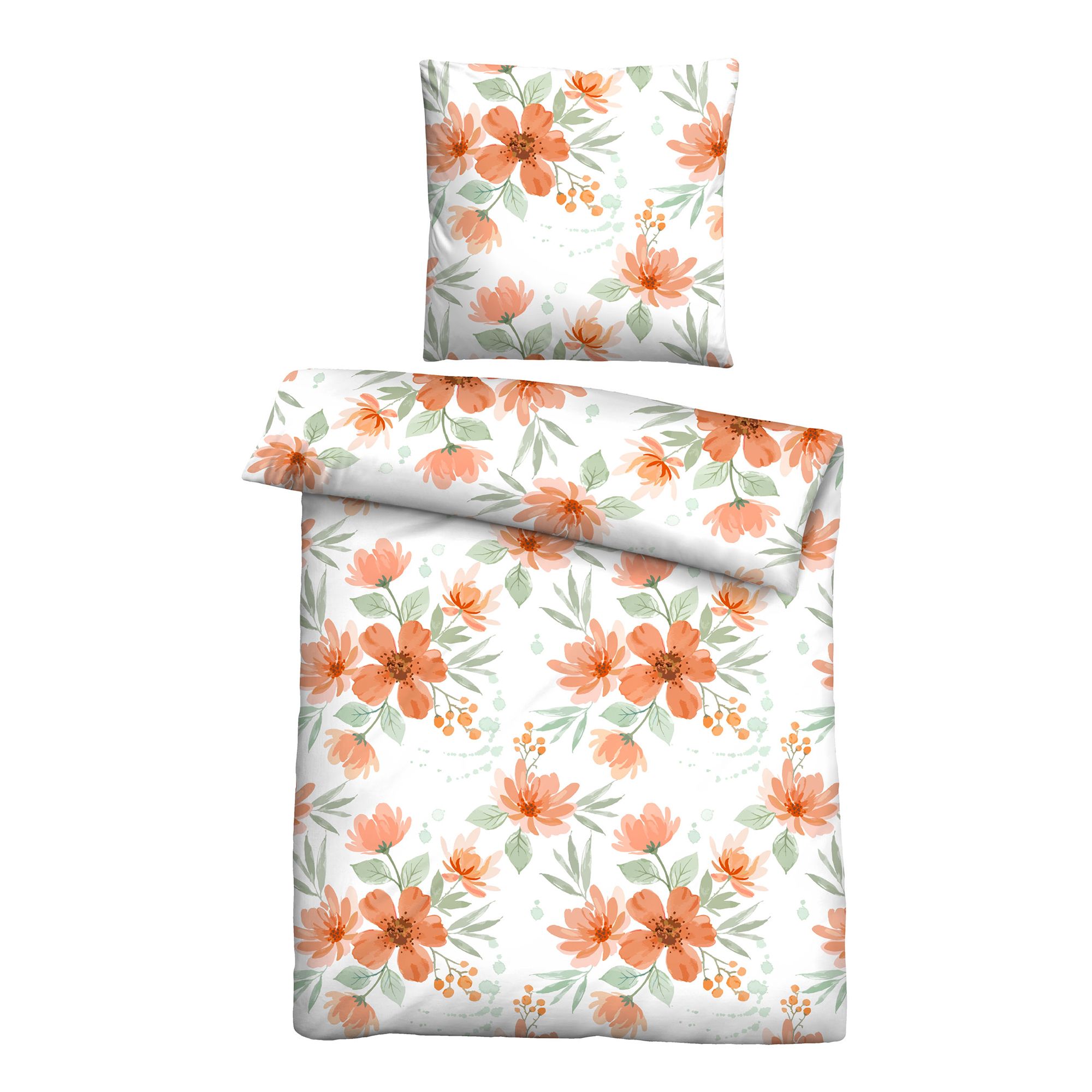 Castell® Bettwäsche Blütenzauber Baumwoll Seersucker Einzelbett, 2tlg.