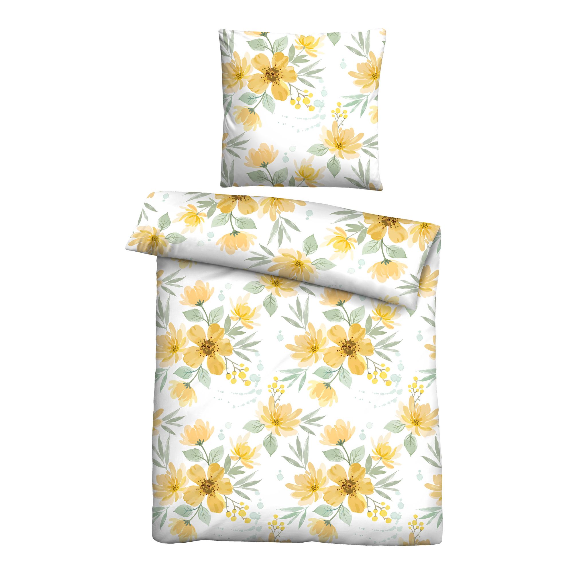 Castell® Bettwäsche Blütenzauber Baumwoll Seersucker Einzelbett, 2tlg.