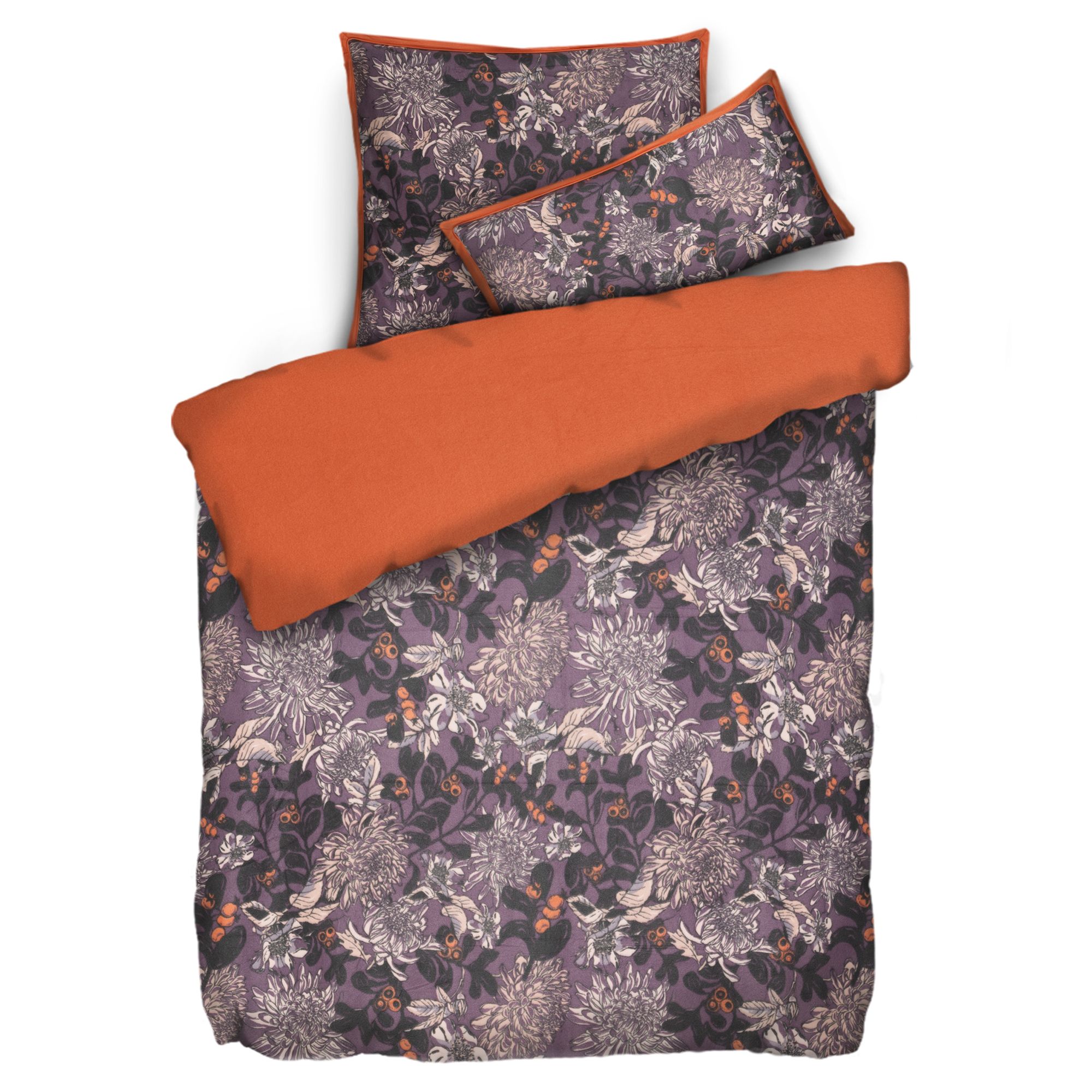 WINTERENGEL Wendebettwäsche Wildblumen Mikrofaser Flanell Einzelbett, 3tlg.