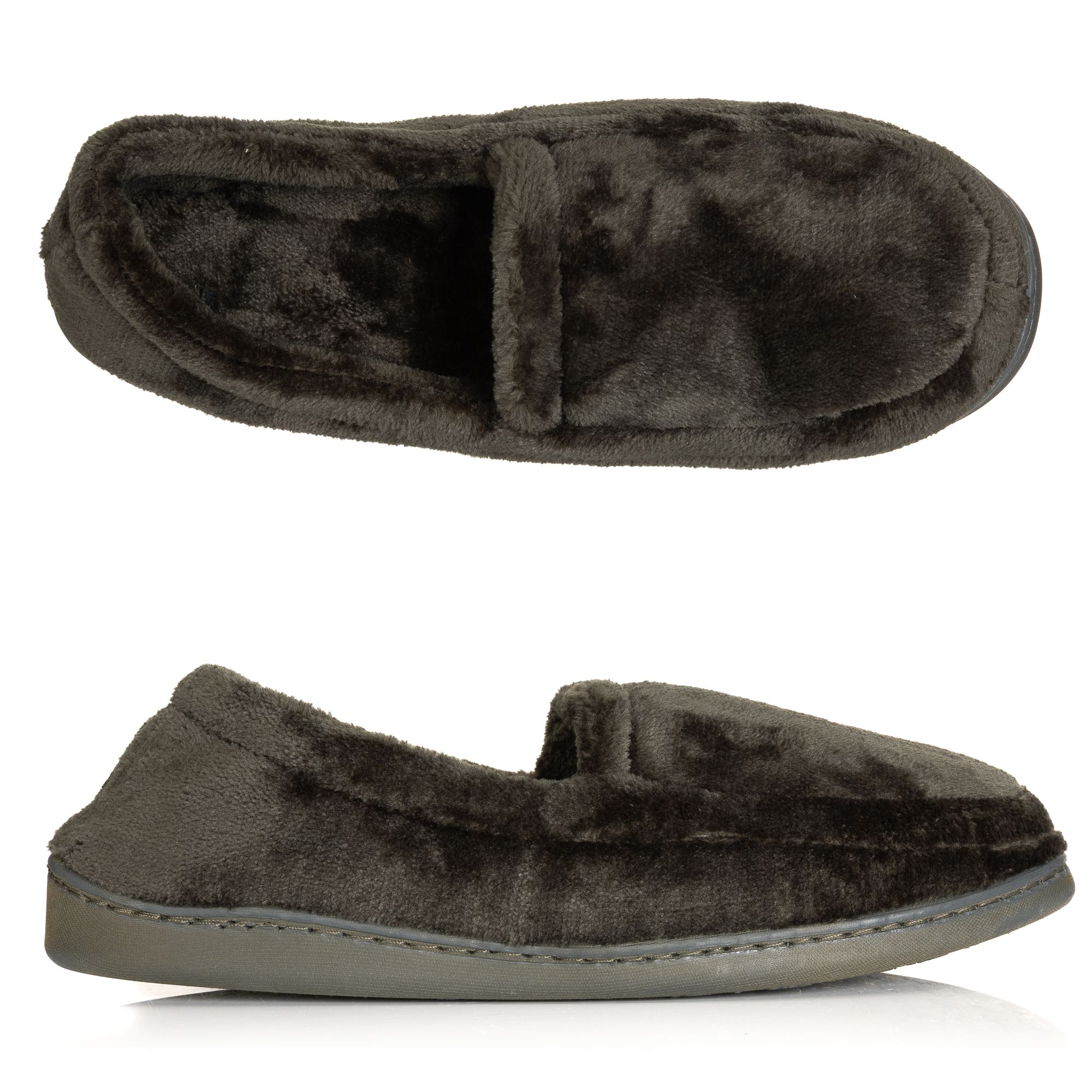 MONT CHALET Herren-Hausschuh geschlossene Form Mikrofaser Chinchilla weich gepolstert