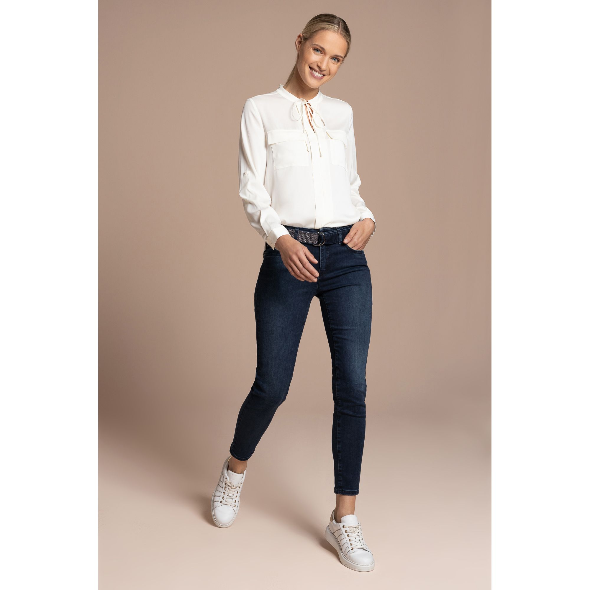 B-Ware STEFFEN SCHRAUT Jeans, Paris knöchellang Gürtel Ziersteine