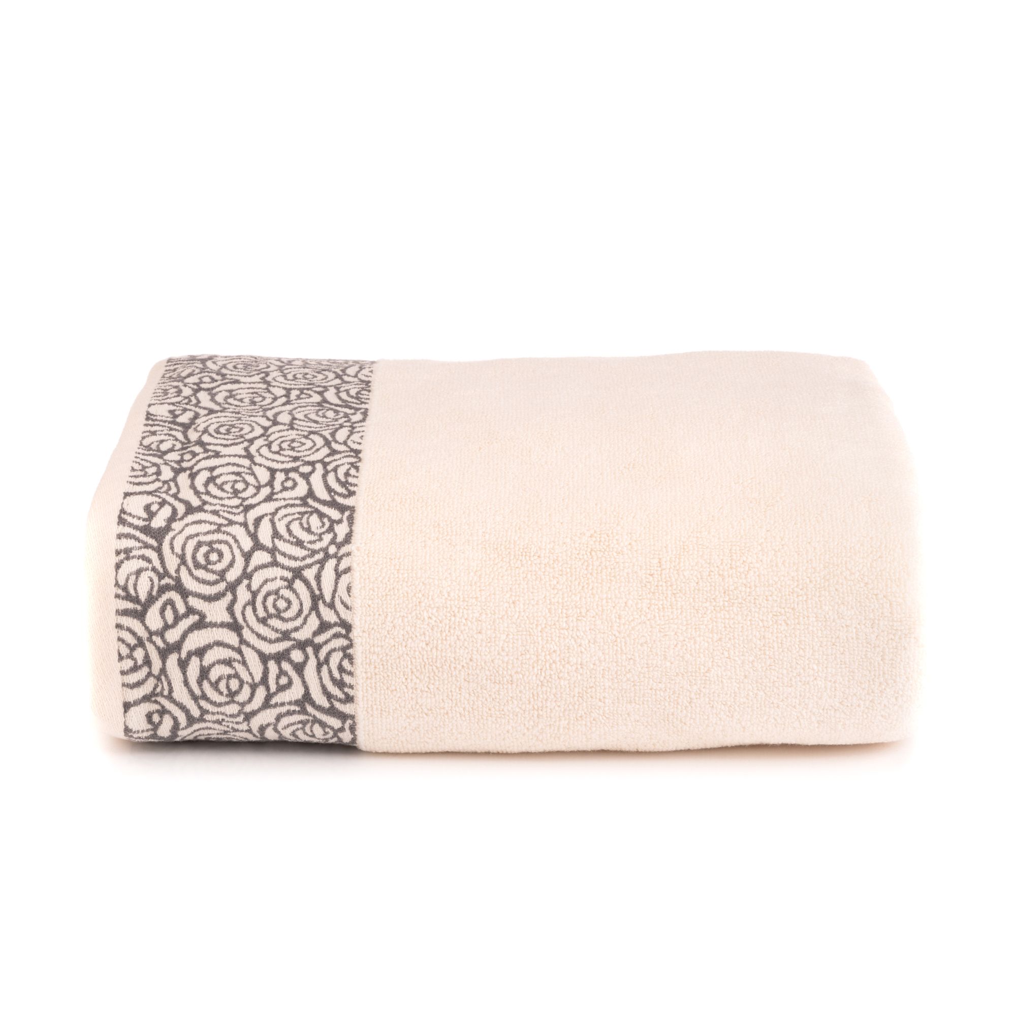 SEEDÜNE 1 Saunalaken Jacquard-Rosenbordüre 100% Baumwolle ca. 100x200cm